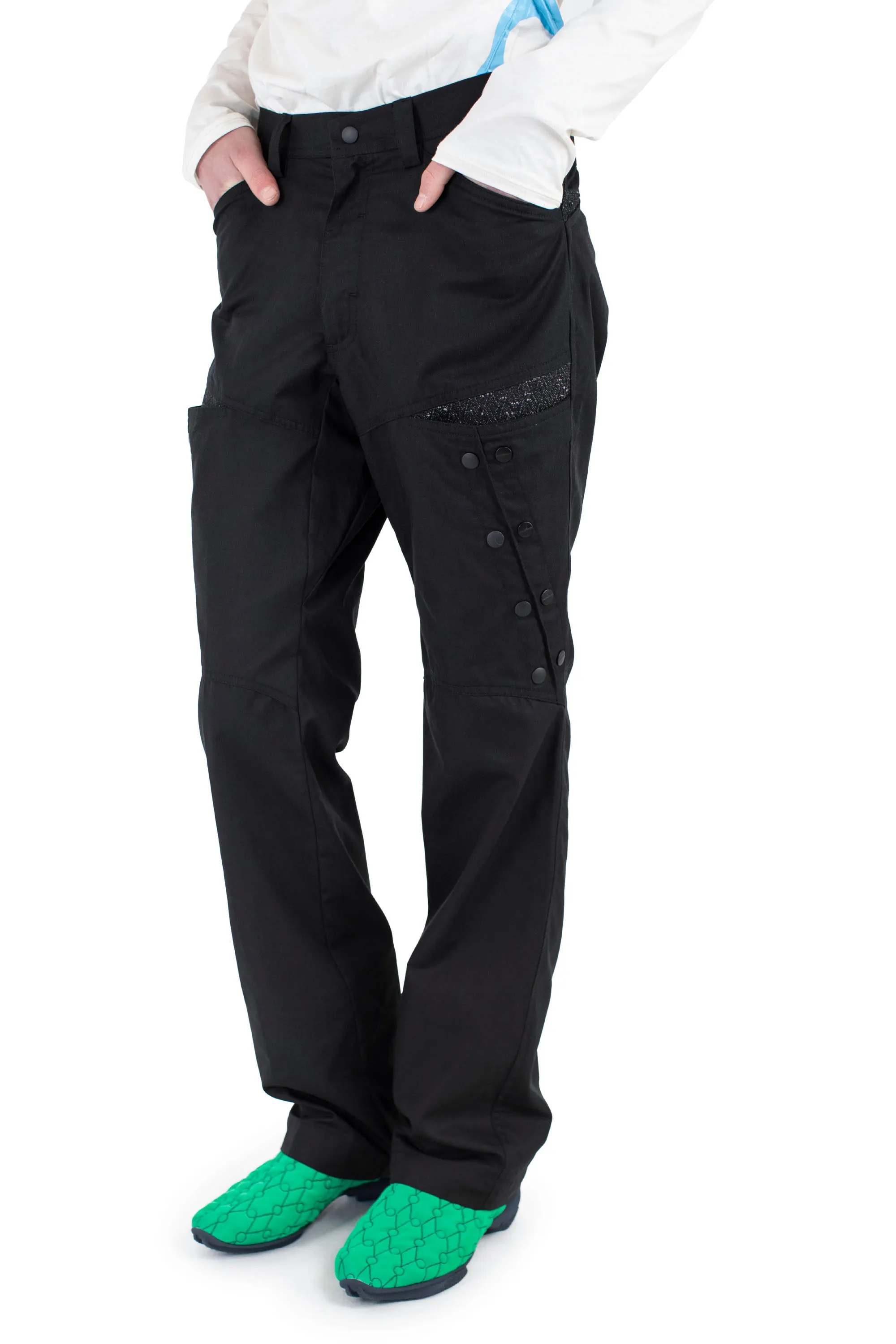 INEX SNAP TROUSER - BLACK SABLE / ASH BLACK – KIKO KOSTADINOV