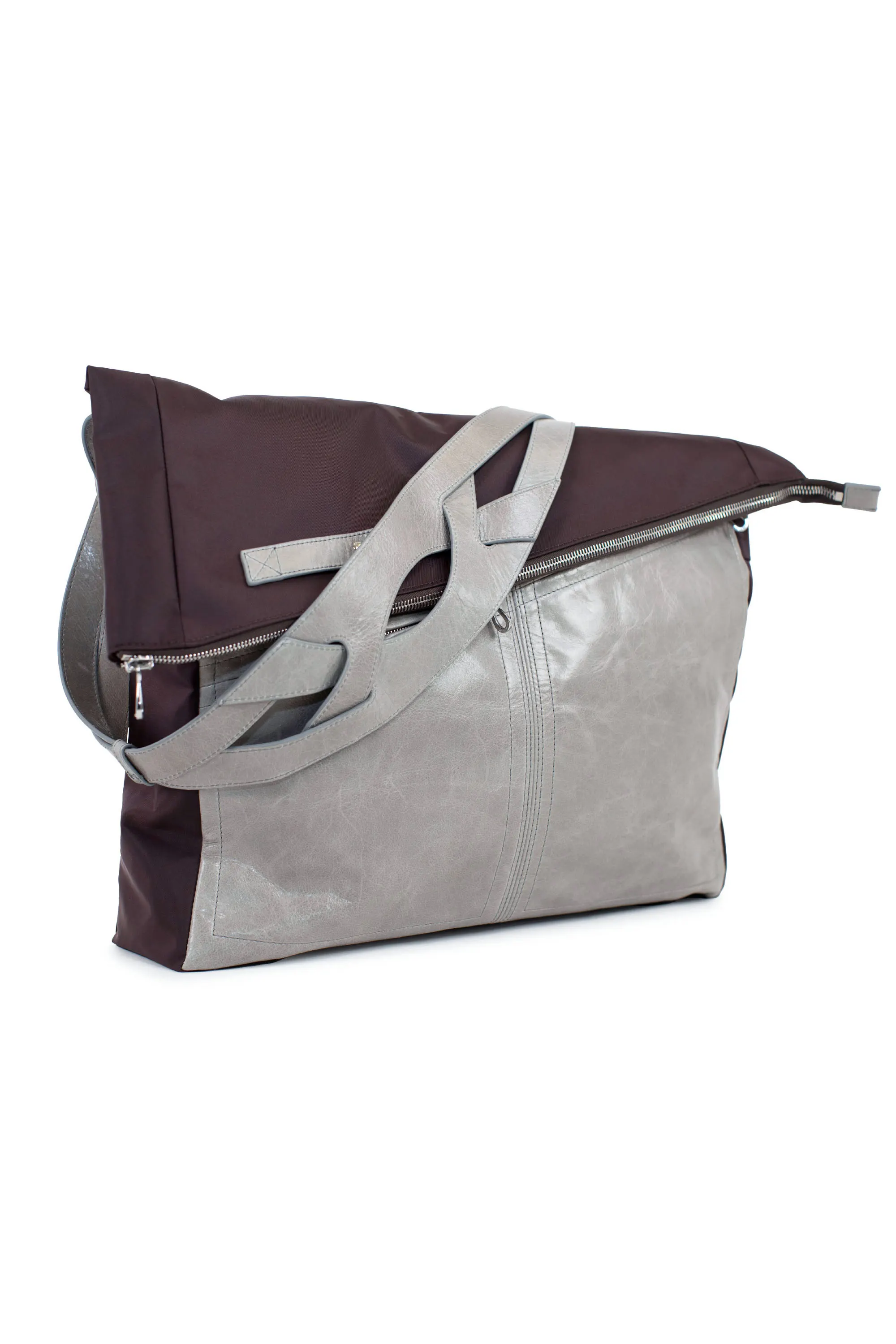 JAROCKA SHOULDER BAG - BROWN / CEMENT – KIKO KOSTADINOV