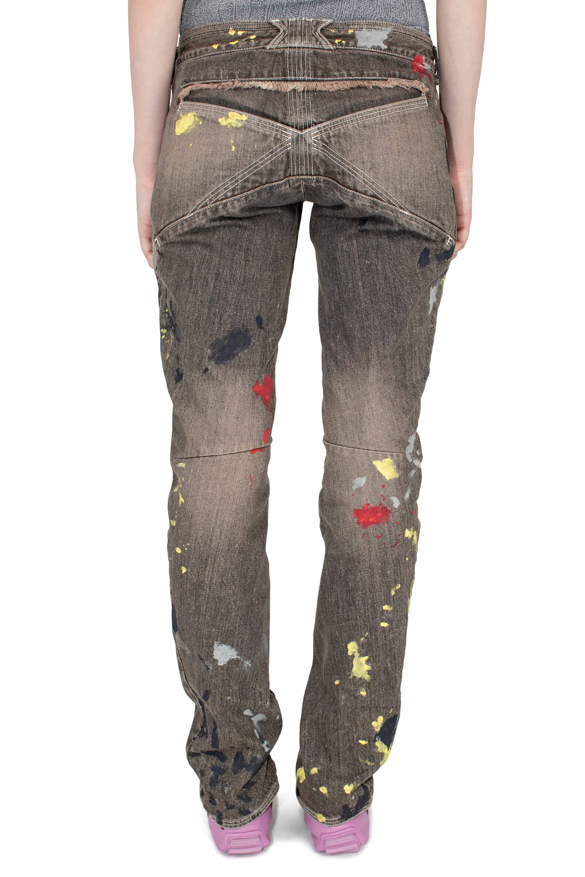 KIKO KOSTADINOV K PAINTED SLIM JEAN - WASHED BROWN