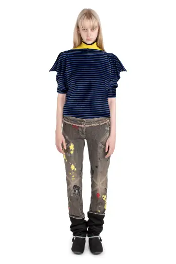 KIKO KOSTADINOV K PAINTED SLIM JEAN - WASHED BROWN