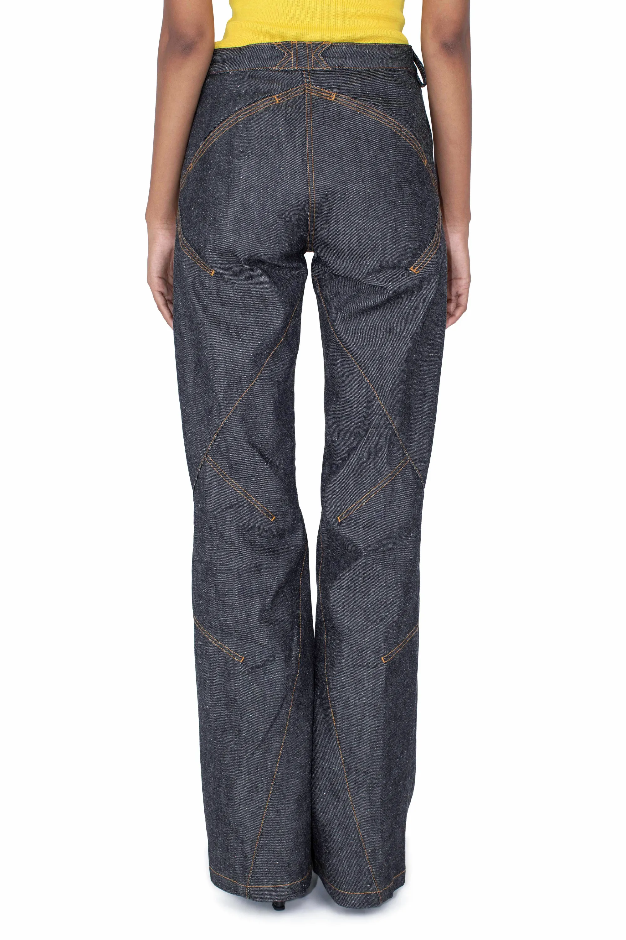 KIKO KOSTADINOV K STRAIGHT LEG JEAN - MOTTLED DARK INDIGO
