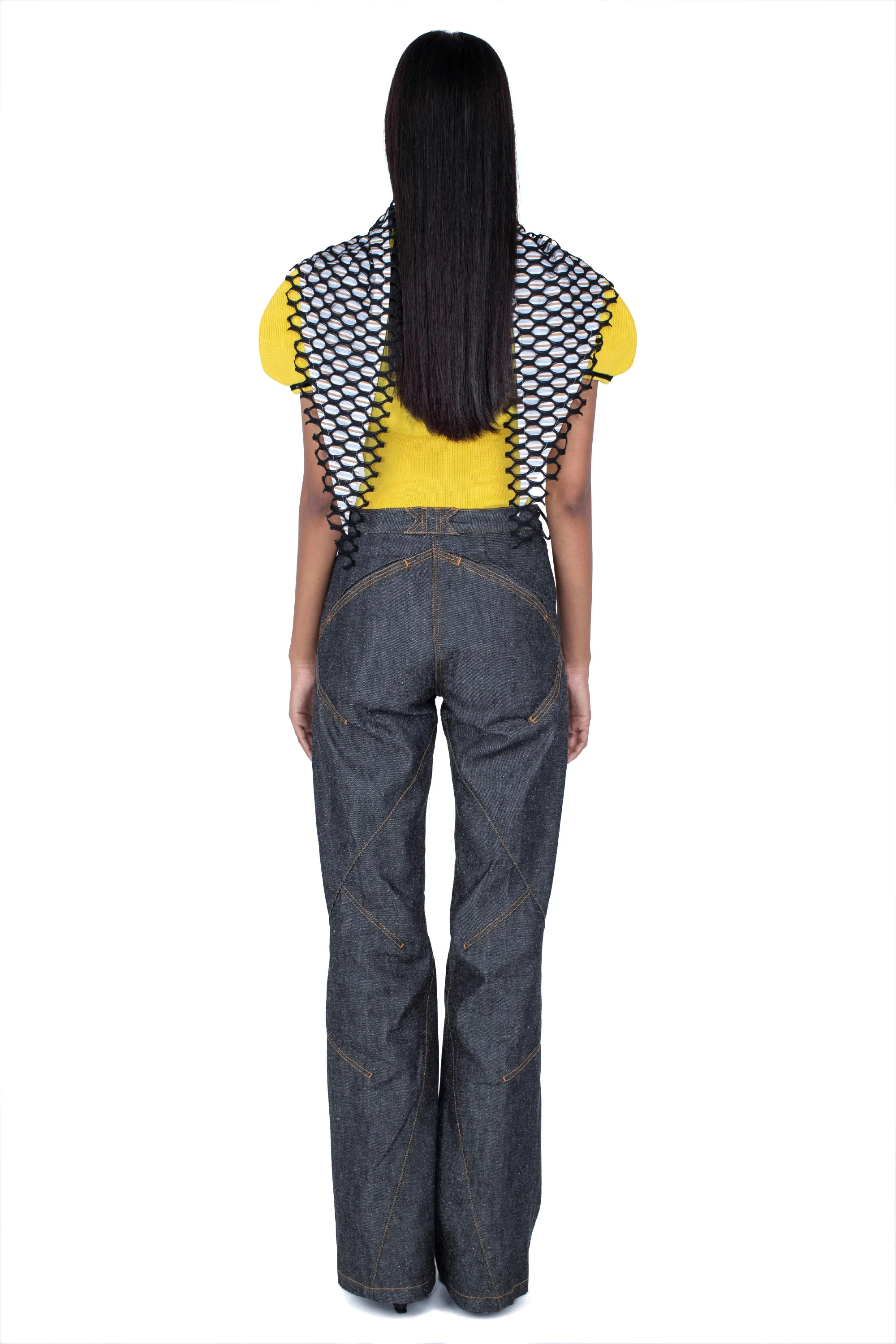 KIKO KOSTADINOV K STRAIGHT LEG JEAN - MOTTLED DARK INDIGO
