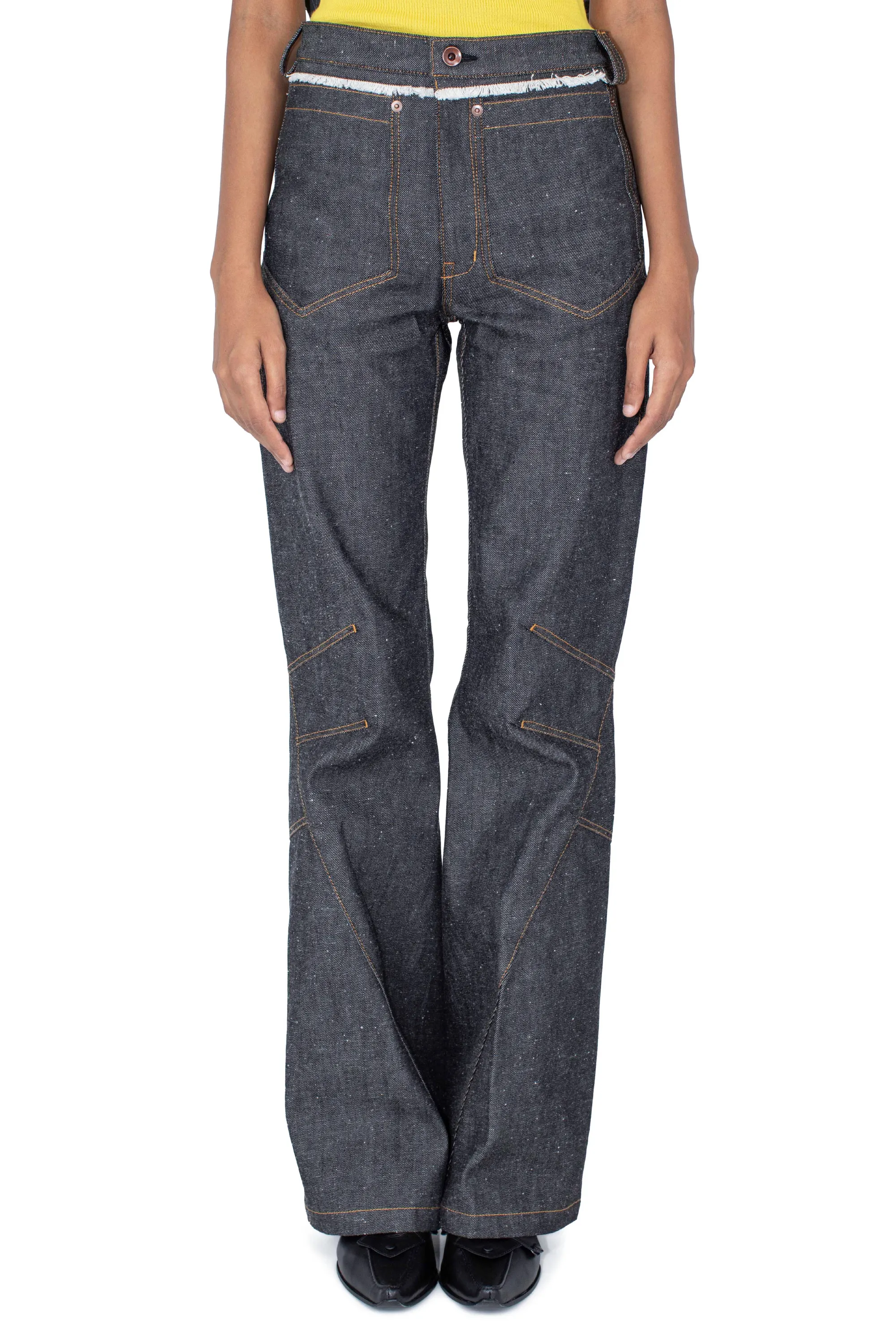 K STRAIGHT LEG JEAN - MOTTLED DARK INDIGO – KIKO KOSTADINOV