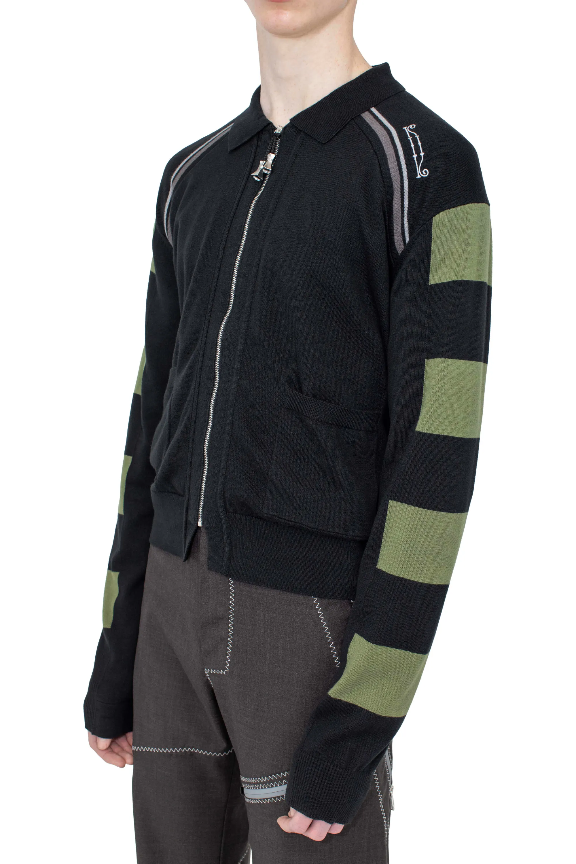 KIKO KOSTADINOV KEST CARDIGAN - BLACK & FERN