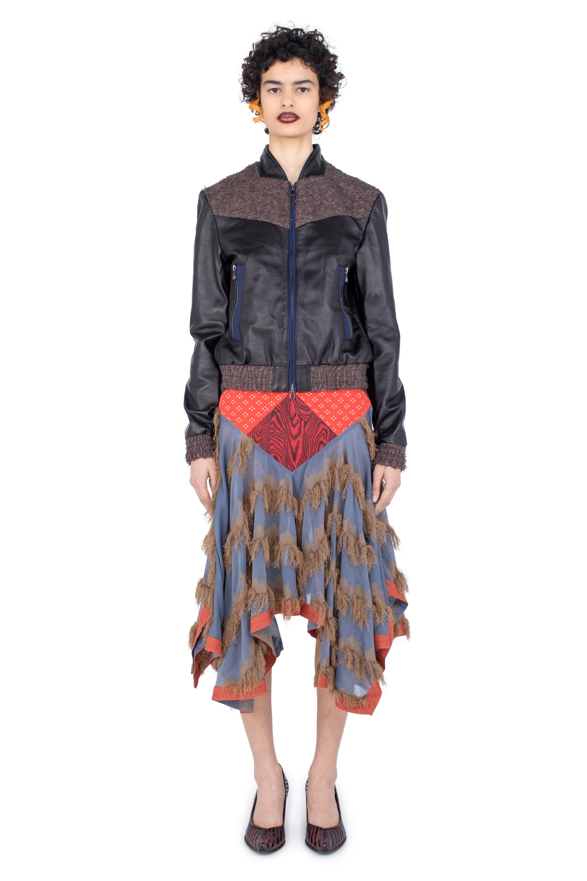 KIKO KOSTADINOV KLAPHECK SKIRT - MARINER’S BLUE & SANDST
