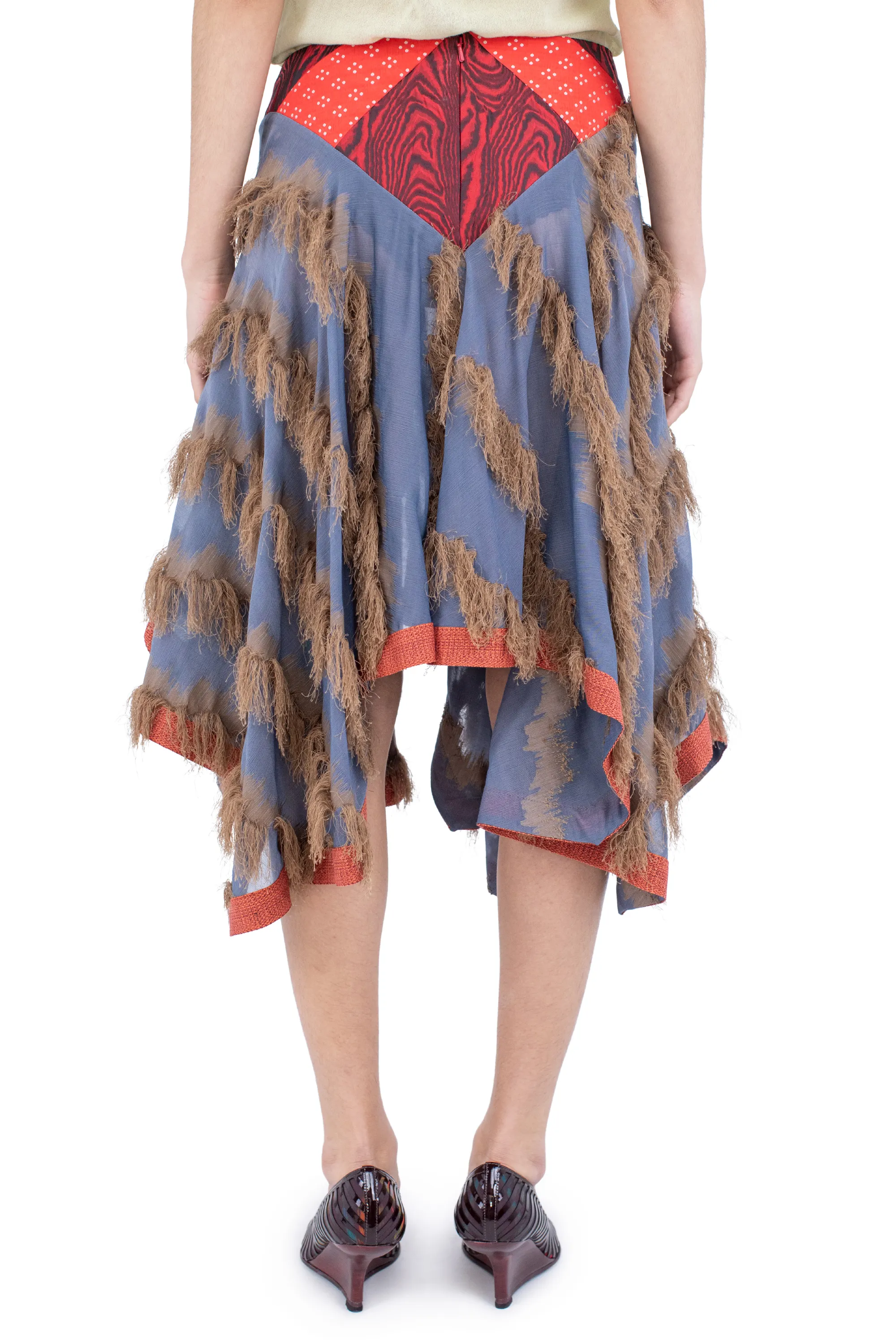 KIKO KOSTADINOV KLAPHECK SKIRT - MARINER’S BLUE & SANDST