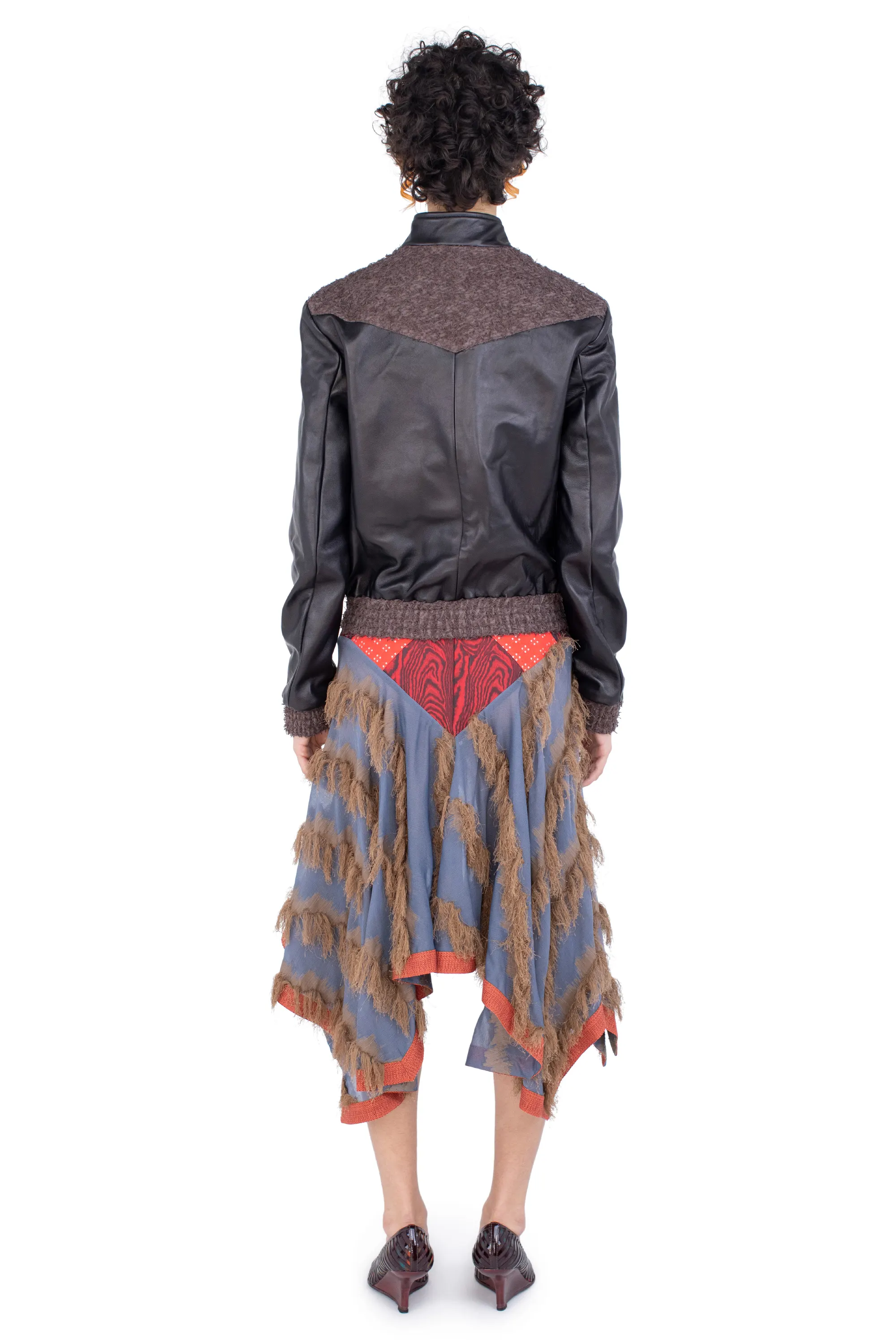 KIKO KOSTADINOV KLAPHECK SKIRT - MARINER’S BLUE & SANDST