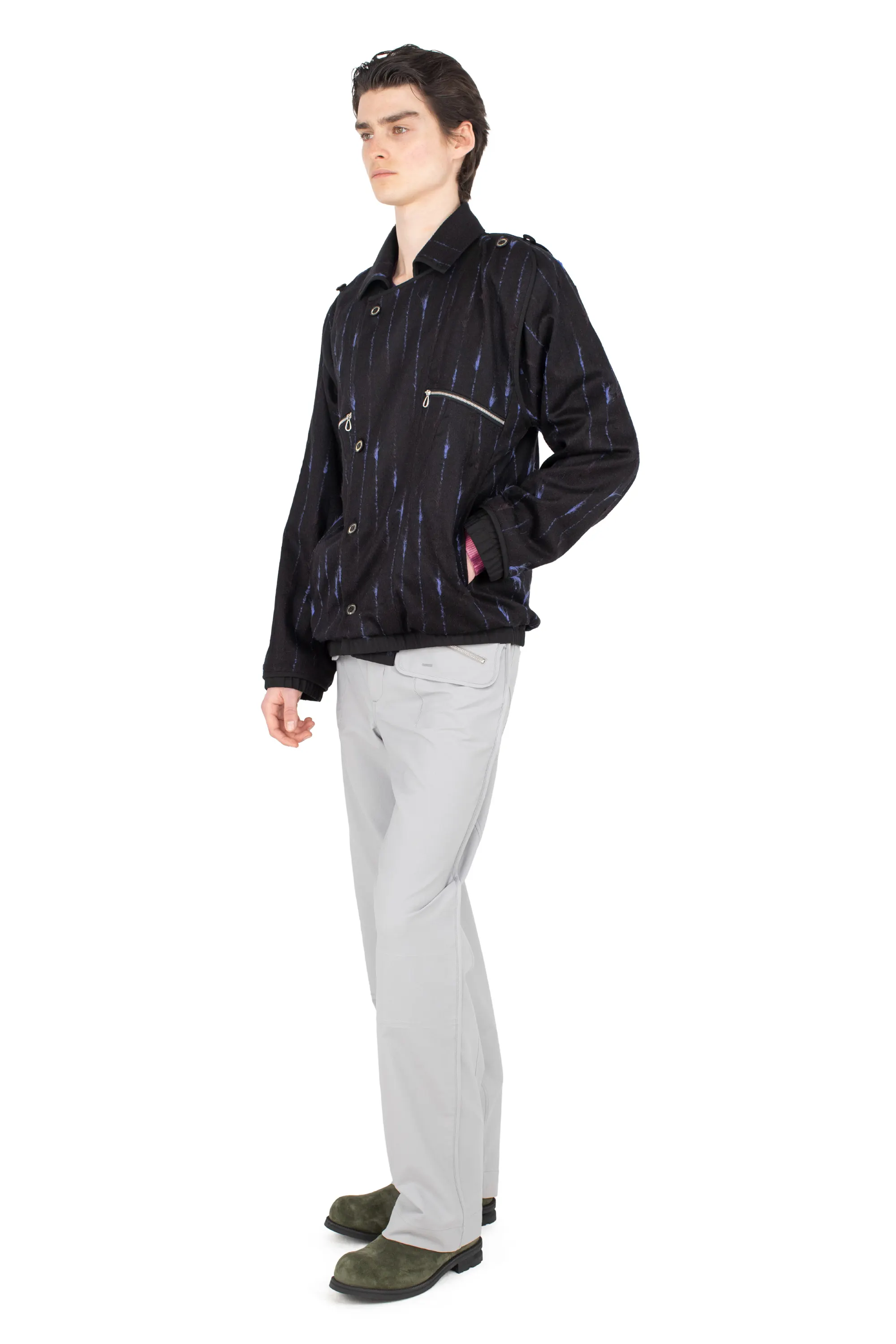 KIKO KOSTADINOV KOMLO JACKET - BLACK & ROYAL BLUE