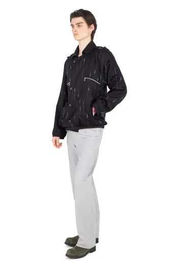 KIKO KOSTADINOV KOMLO JACKET - BLACK & ROYAL BLUE