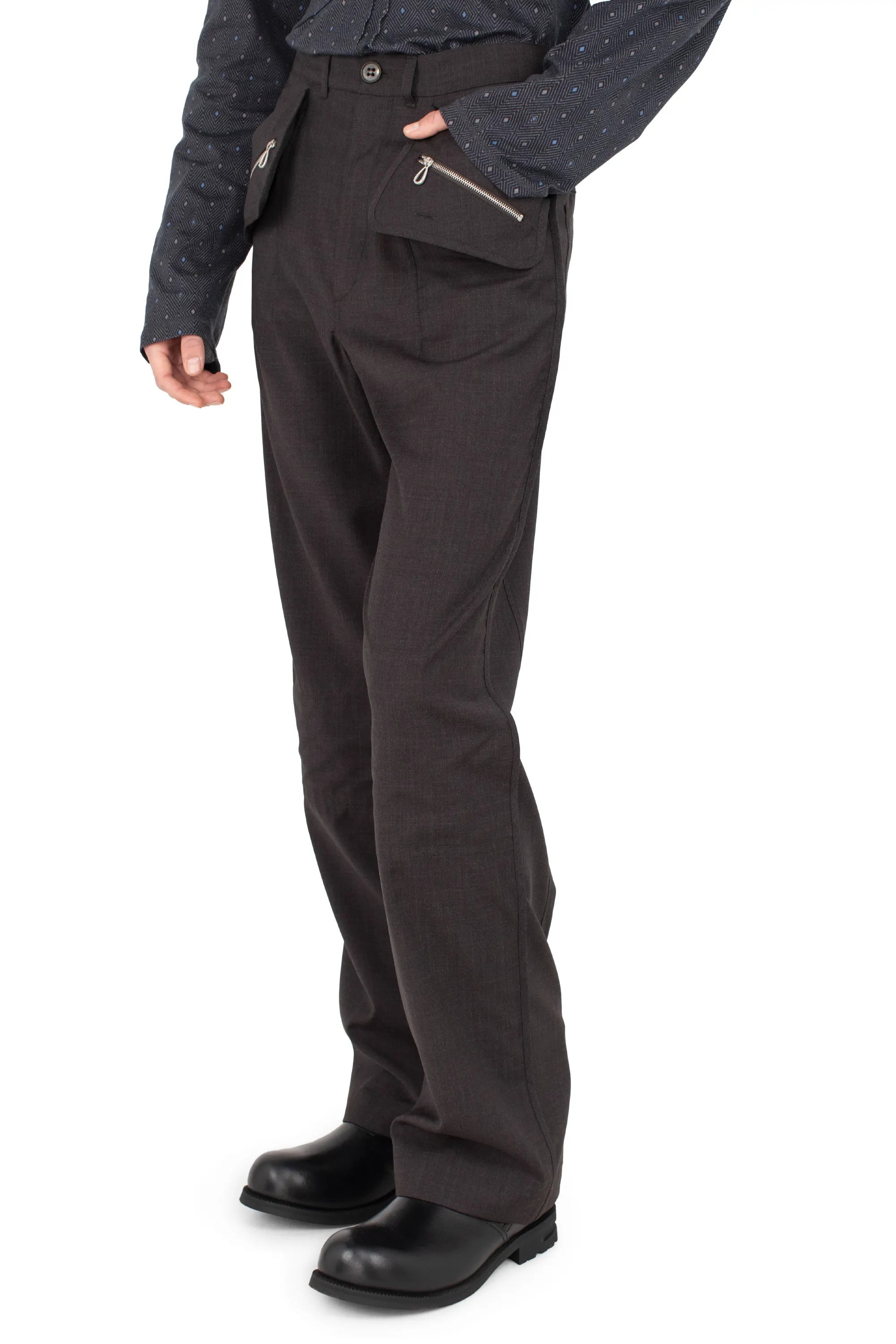 KIKO KOSTADINOV KOMLO TROUSER - UMBER BROWN