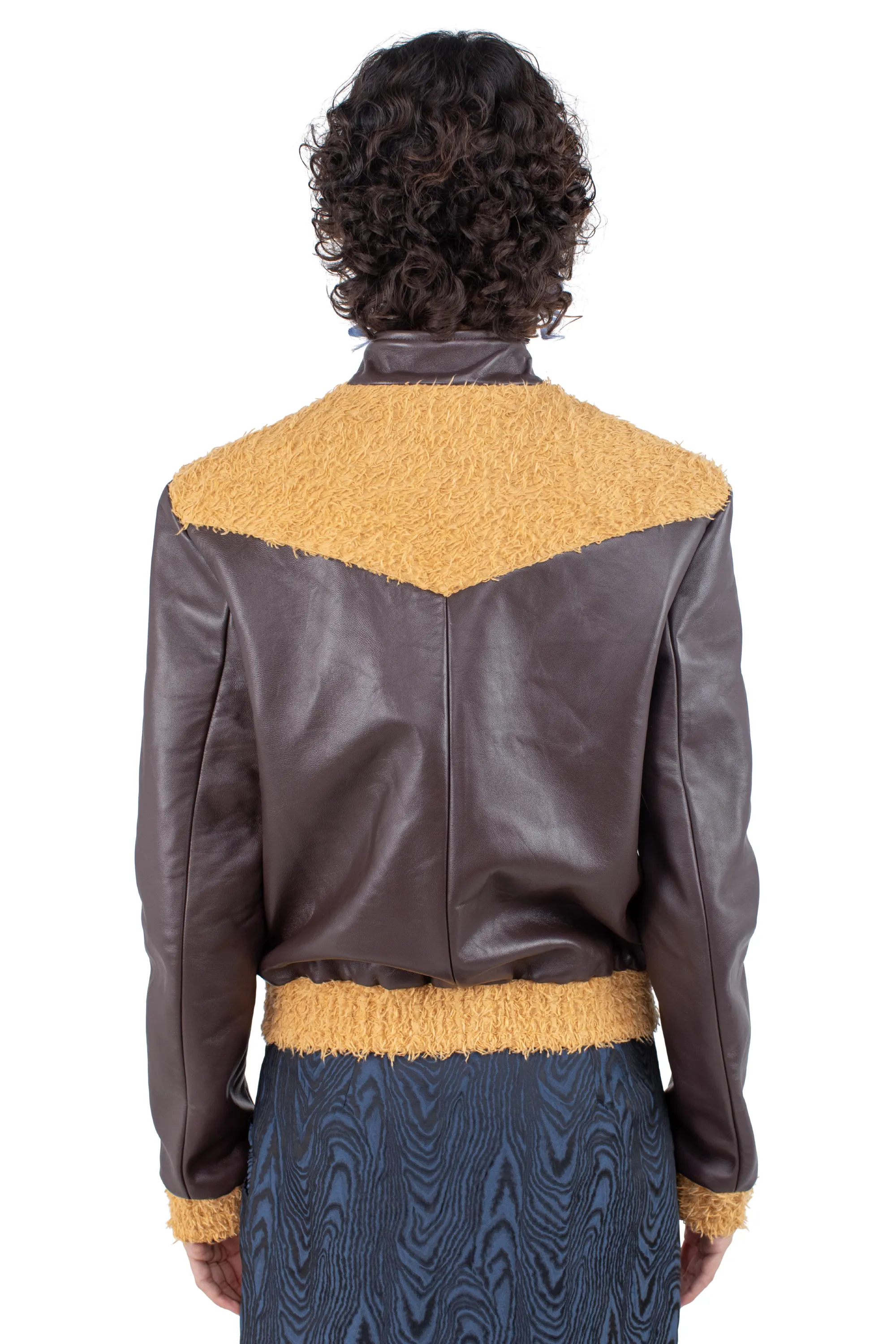 KIKO KOSTADINOV KONRAD LEATHER JACKET - COFFEE