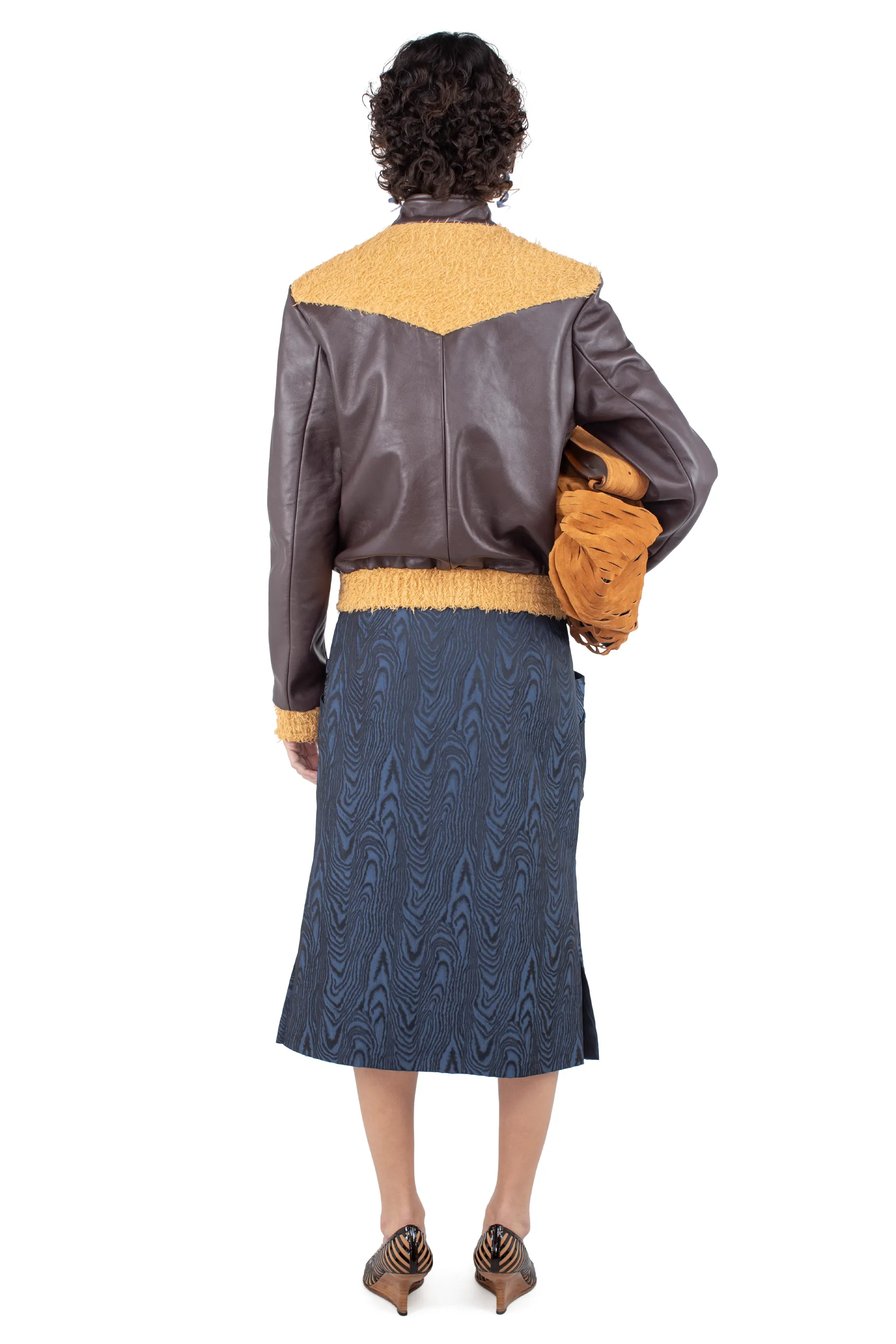 KIKO KOSTADINOV KONRAD LEATHER JACKET - COFFEE
