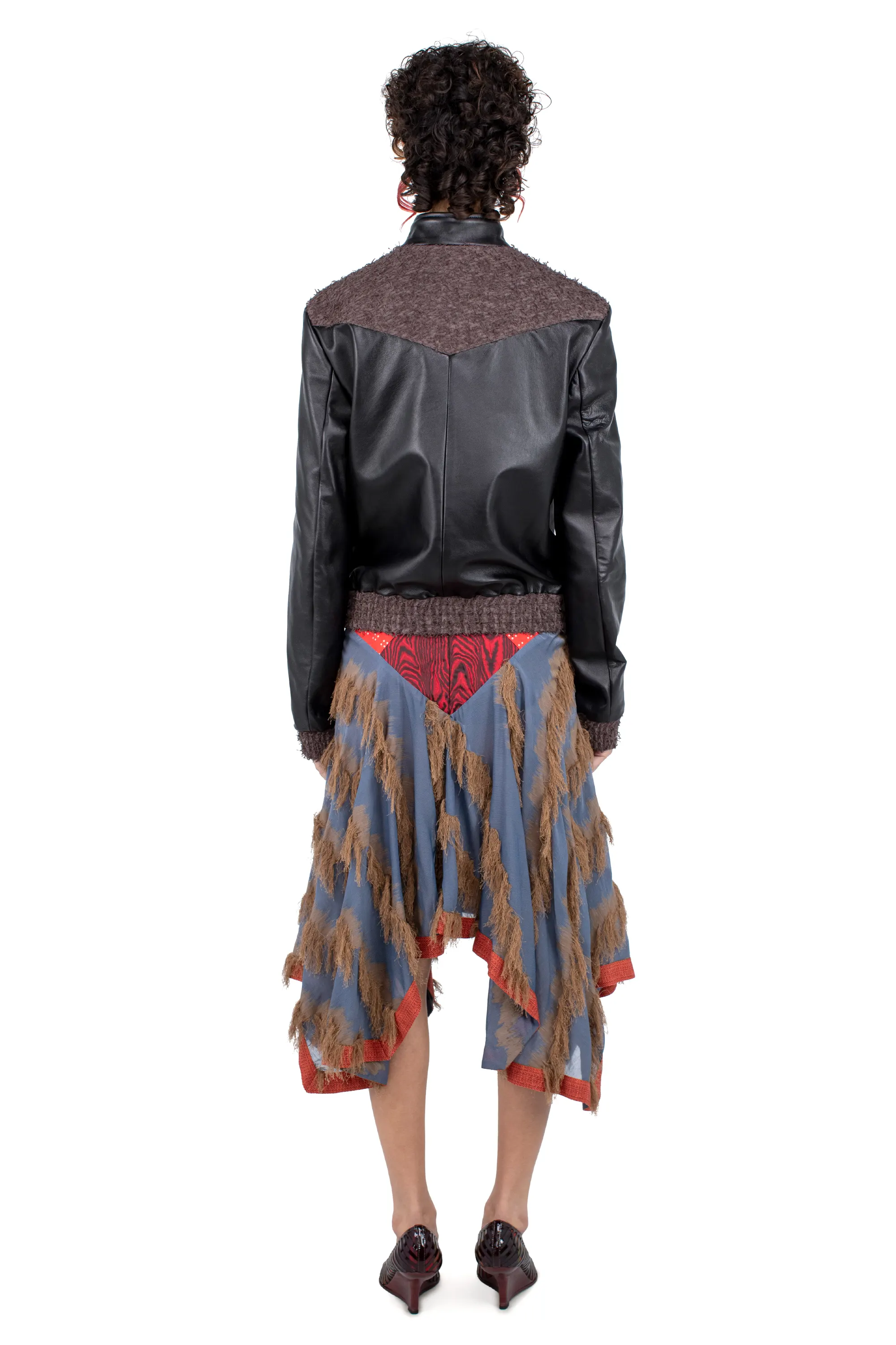 KIKO KOSTADINOV KONRAD LEATHER JACKET - OIL BLACK