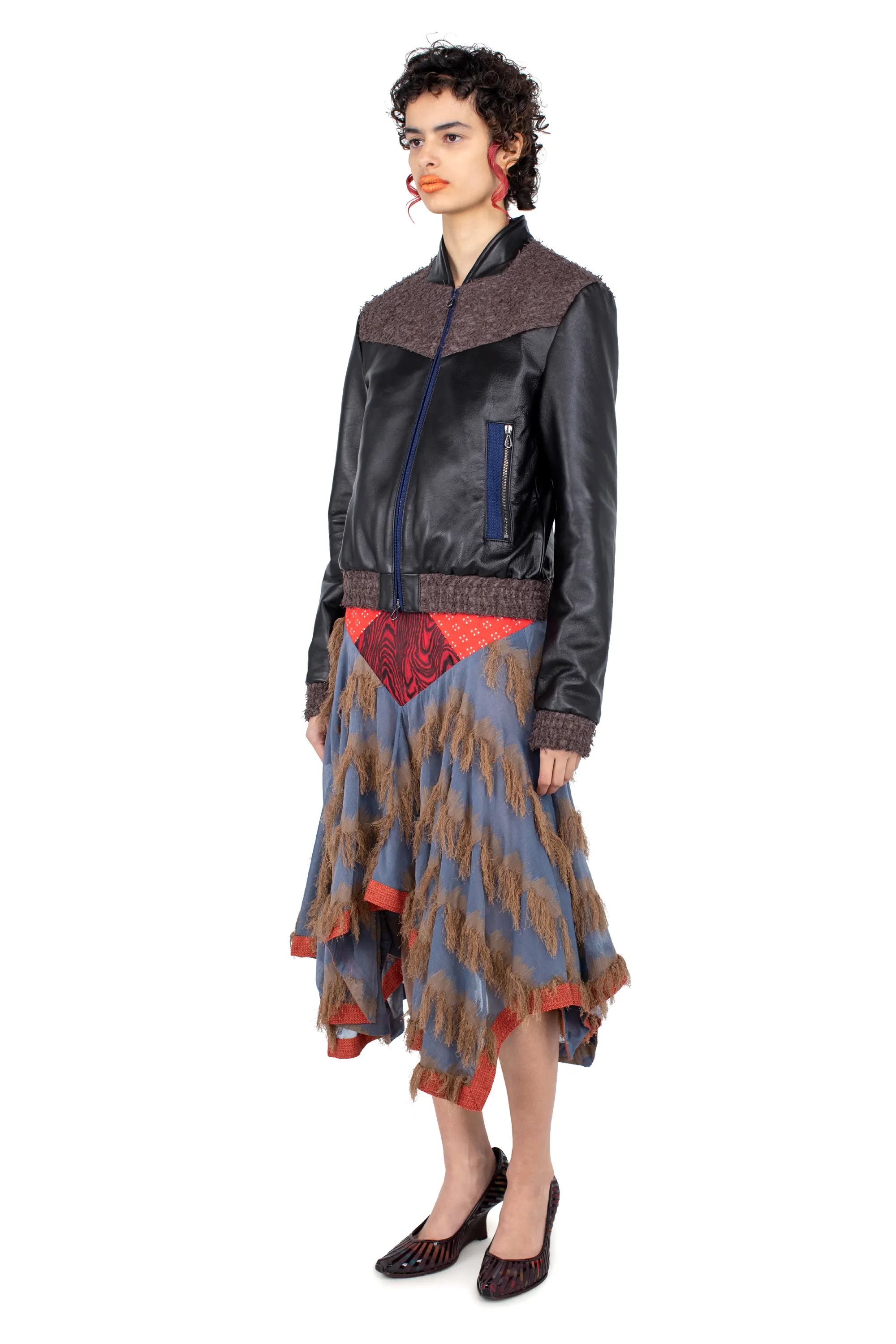 KIKO KOSTADINOV KONRAD LEATHER JACKET - OIL BLACK