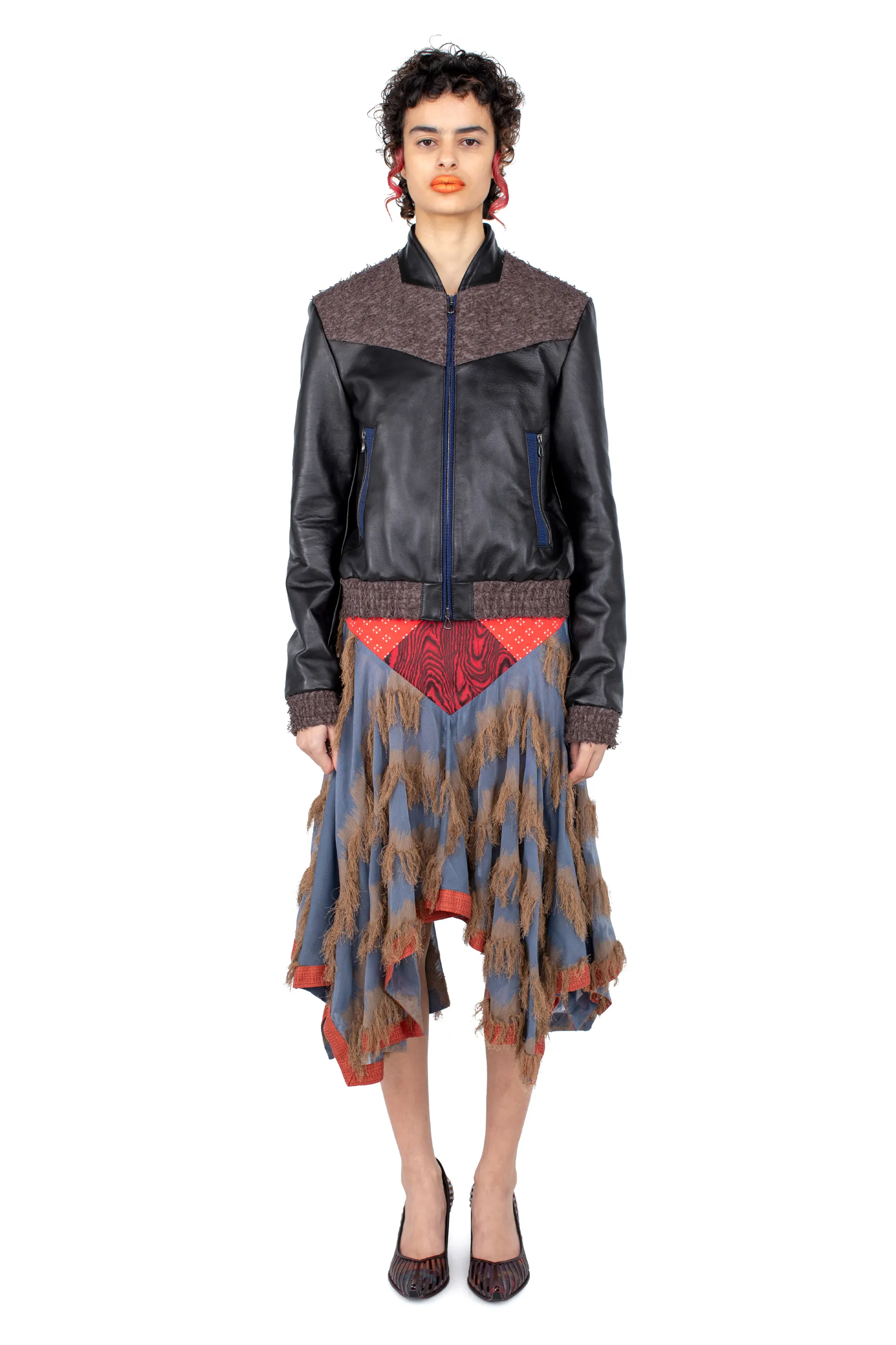 KIKO KOSTADINOV KONRAD LEATHER JACKET - OIL BLACK