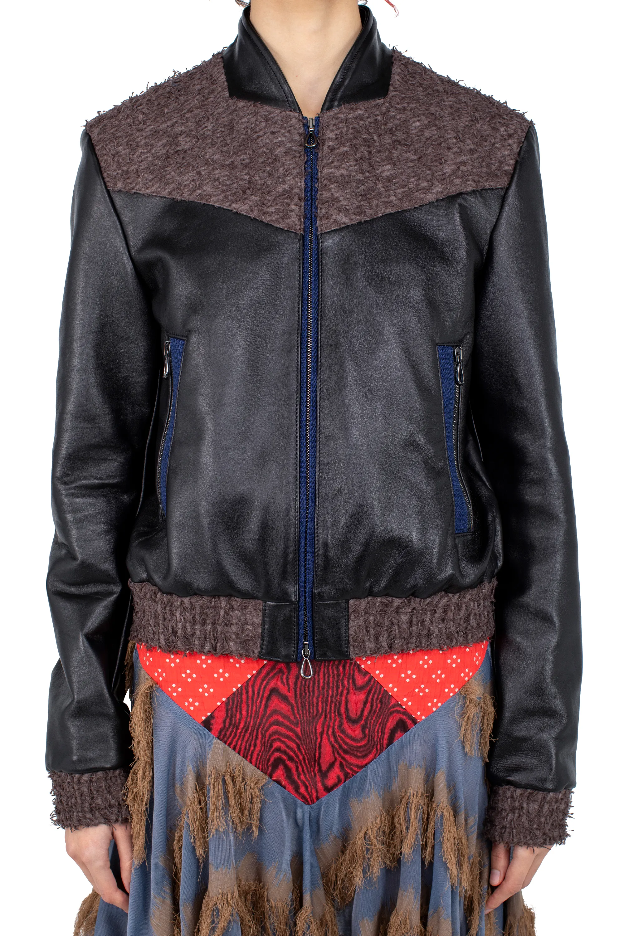 KIKO KOSTADINOV KONRAD LEATHER JACKET - OIL BLACK