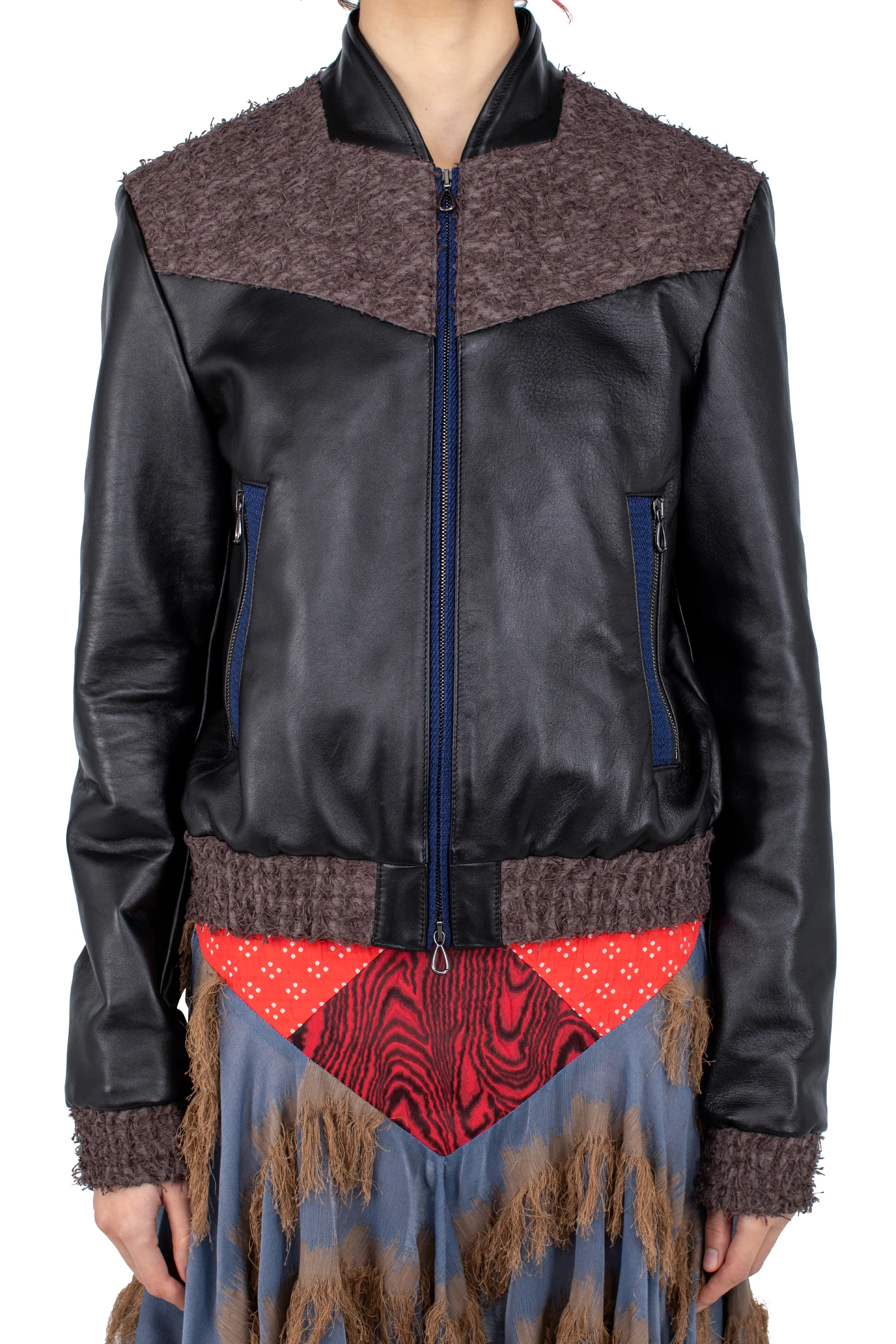 KIKO KOSTADINOV KONRAD LEATHER JACKET - OIL BLACK