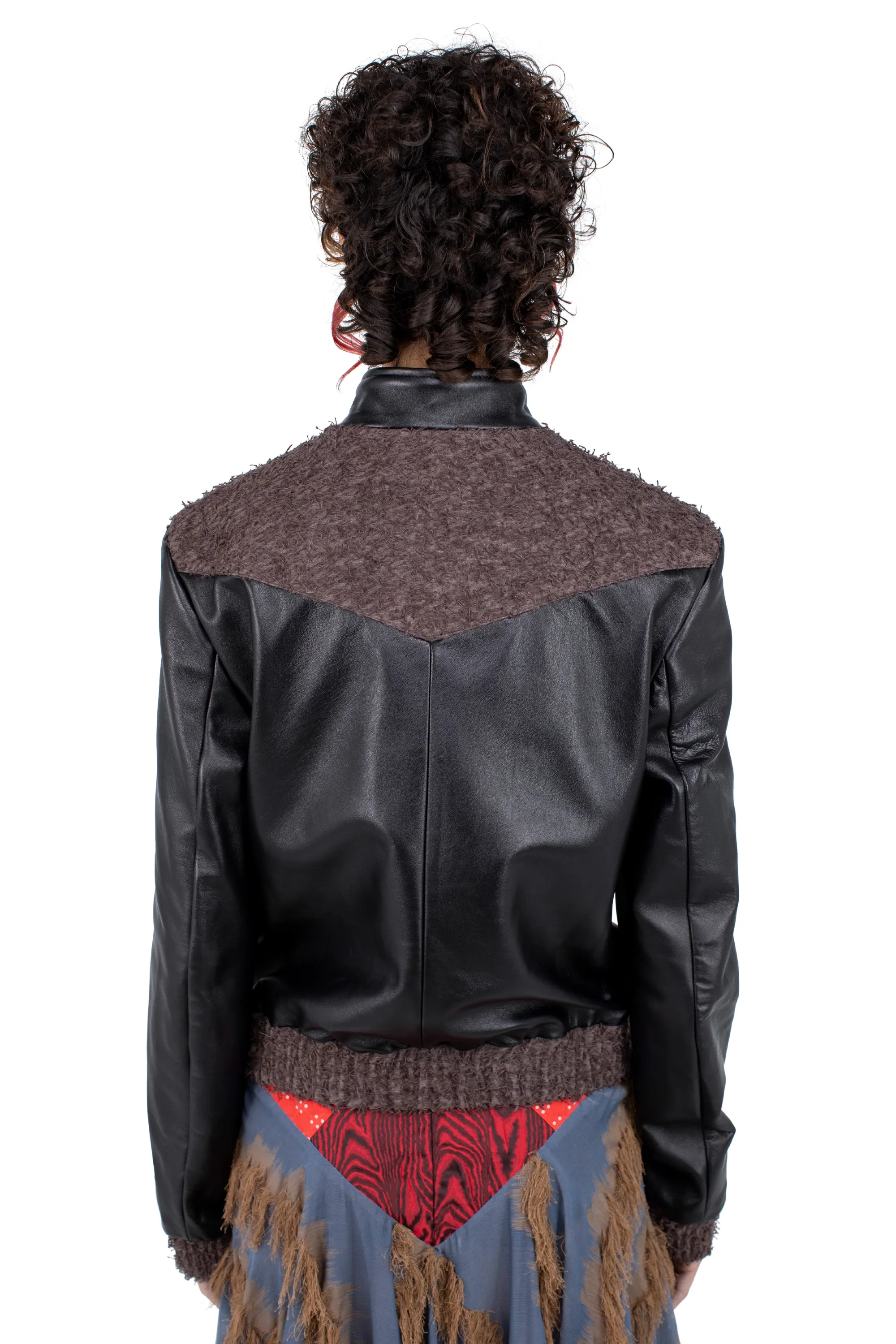 KIKO KOSTADINOV KONRAD LEATHER JACKET - OIL BLACK