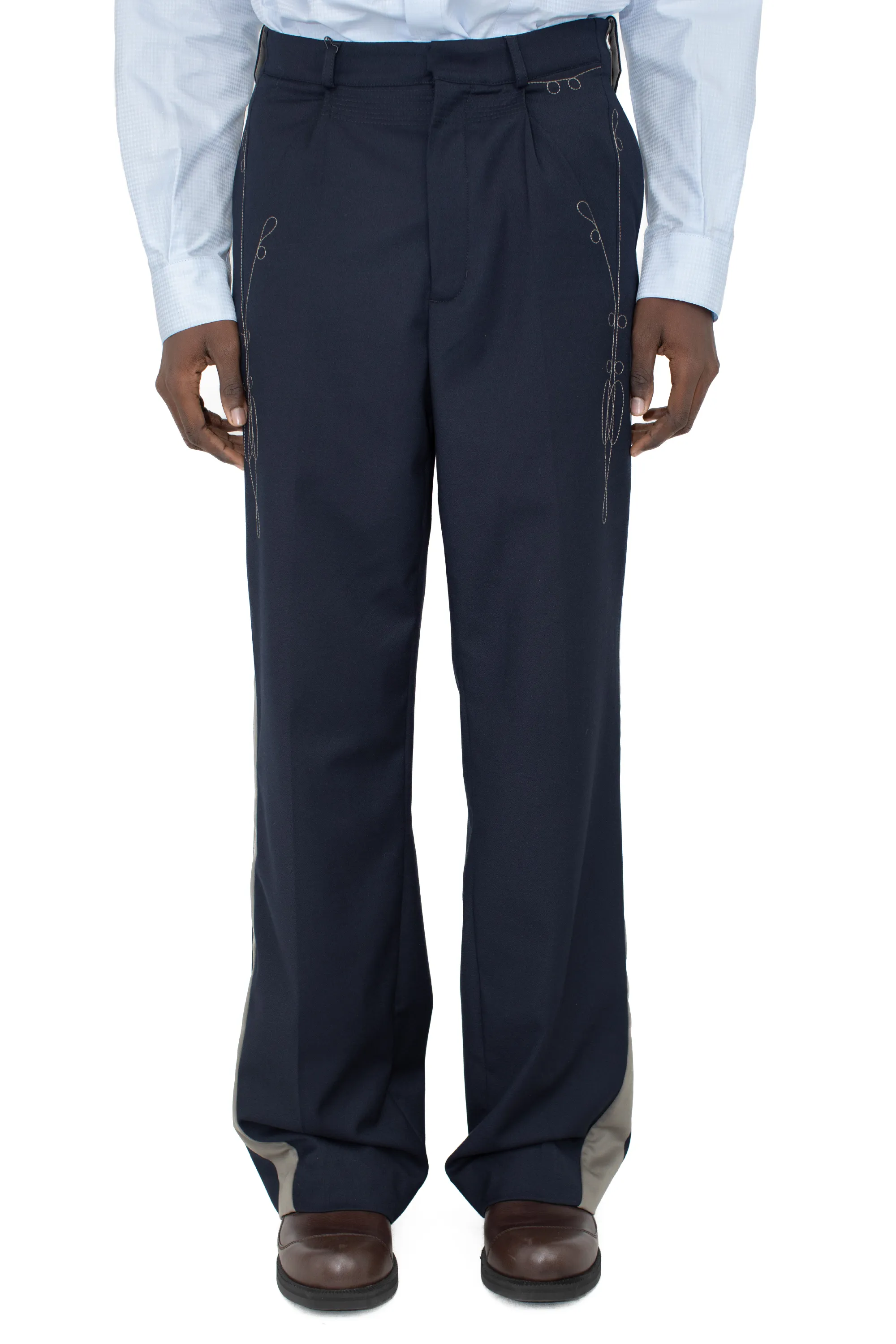 KIKO KOSTADINOV KORMOS MILITARY TROUSER - D NAVY/SLATE GREY