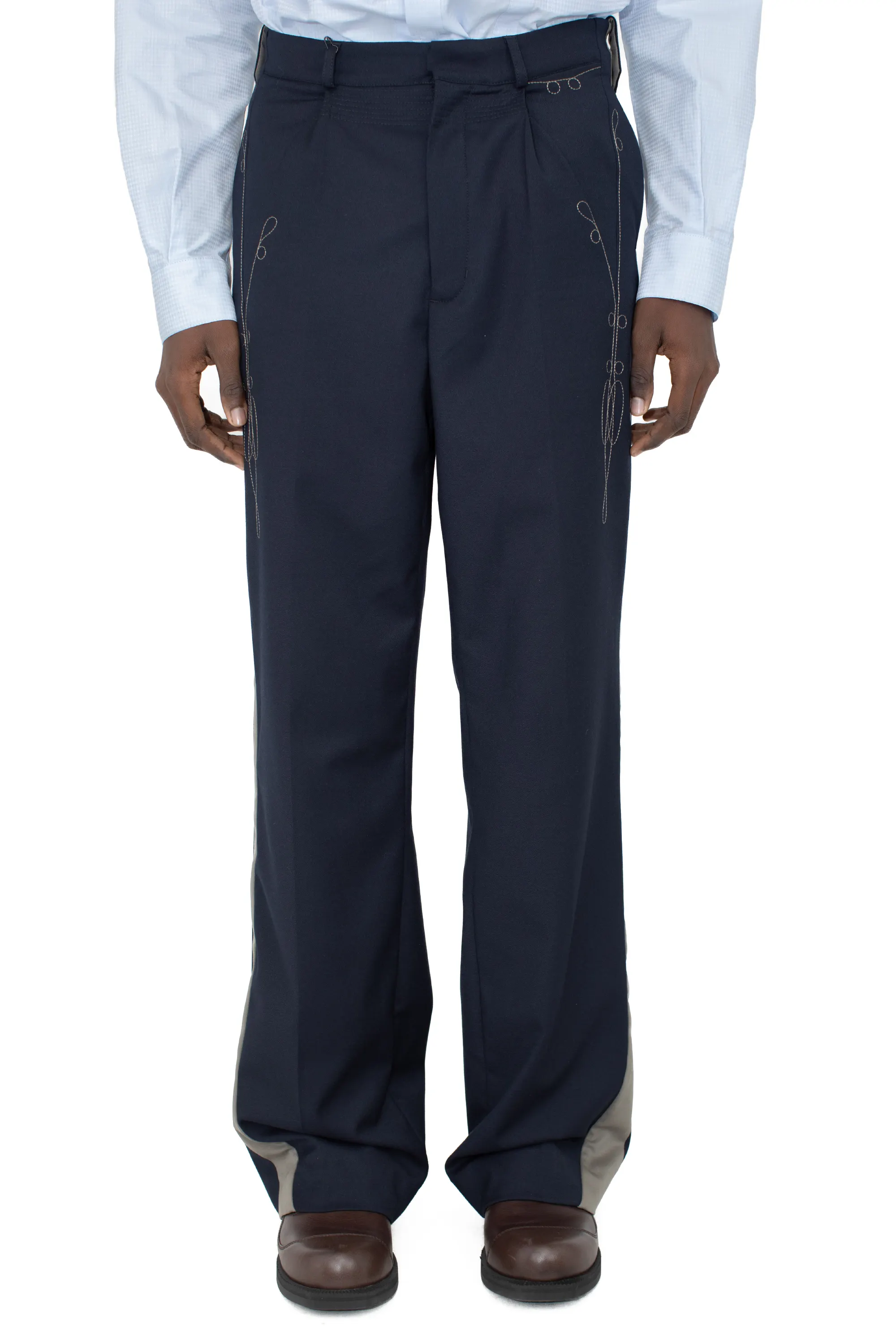 KIKO KOSTADINOV KORMOS MILITARY TROUSER - D NAVY/SLATE GREY