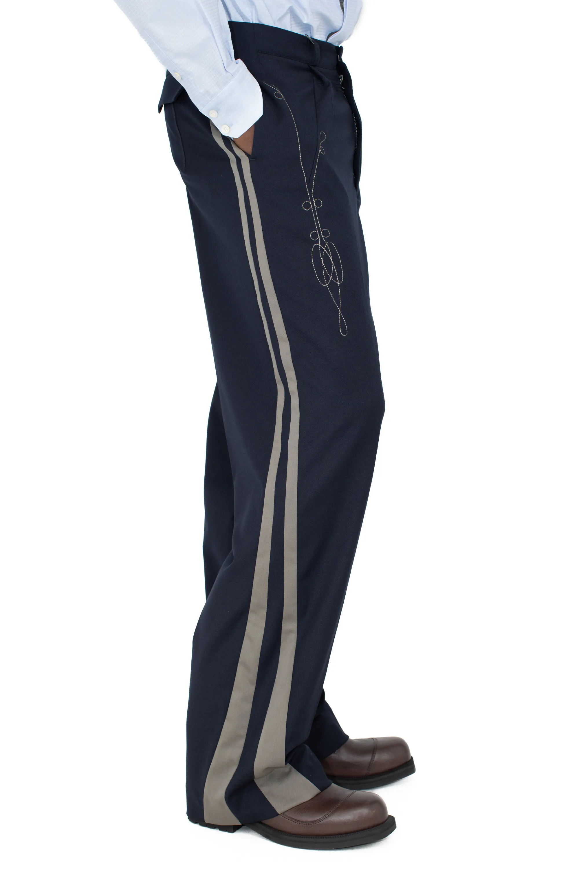 KIKO KOSTADINOV KORMOS MILITARY TROUSER - D NAVY/SLATE GREY