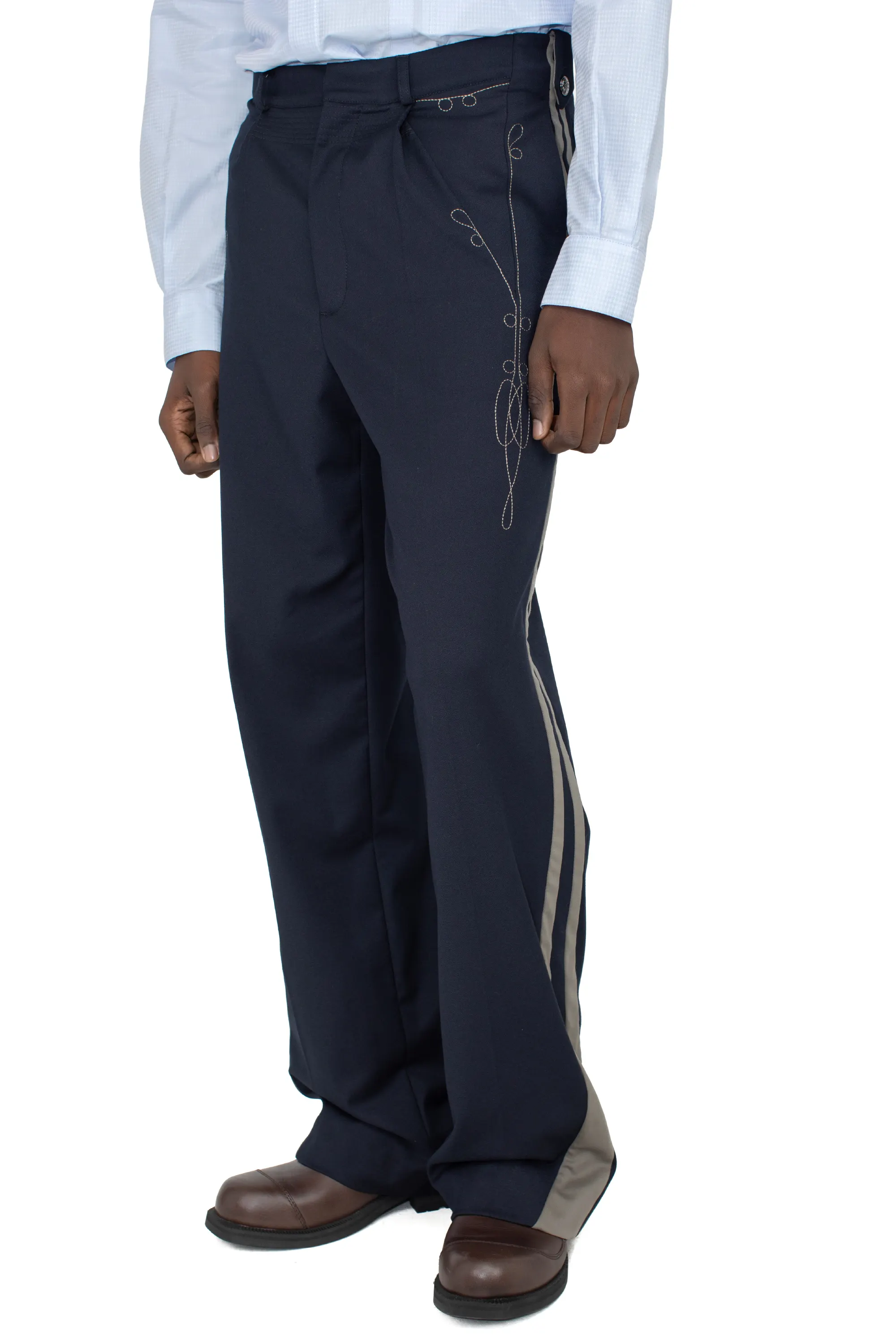 KIKO KOSTADINOV KORMOS MILITARY TROUSER - D NAVY/SLATE GREY
