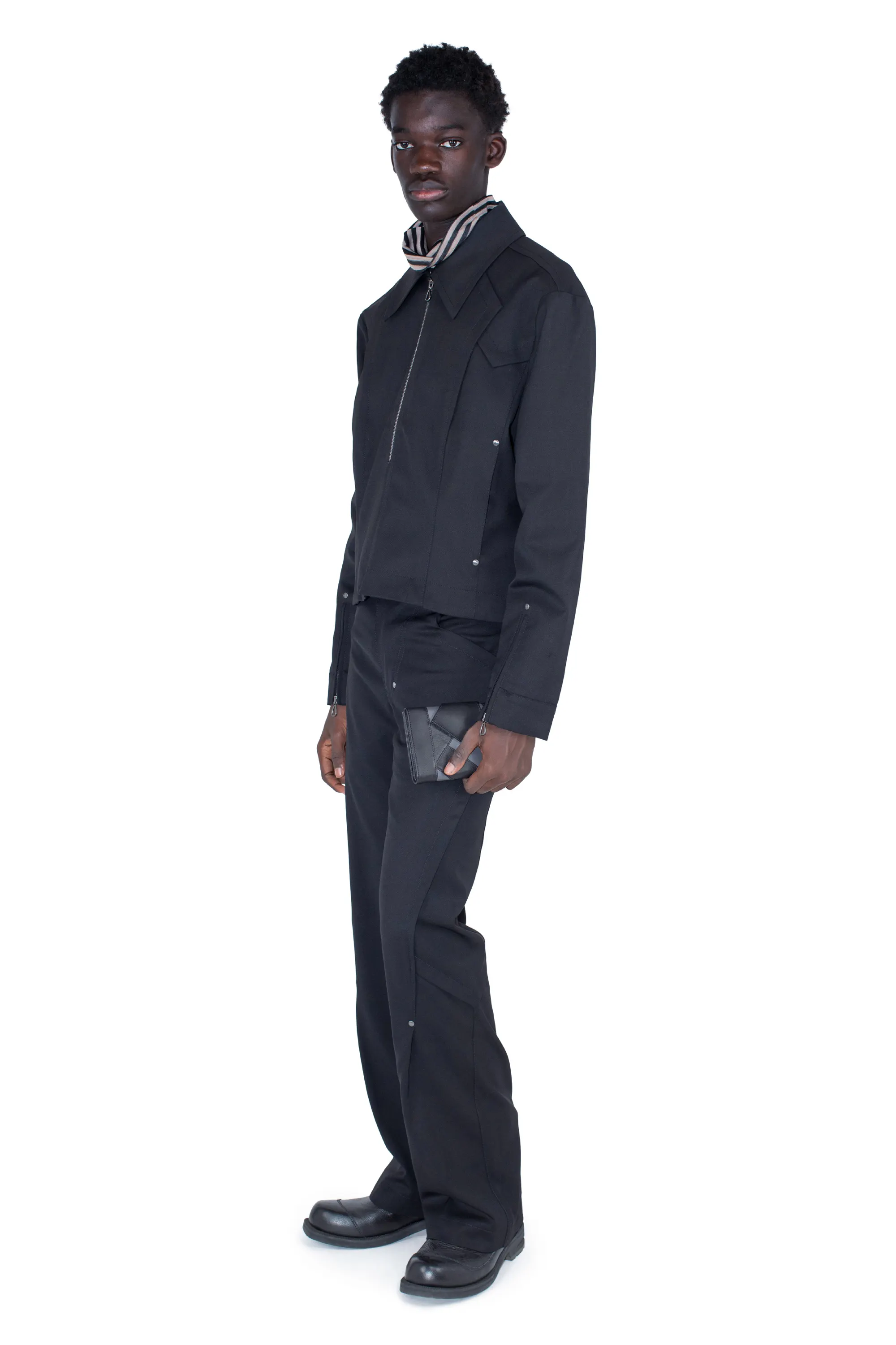 kooo　黒　36 KRANER CROPPED BLOUSON - CROW BLACK – KIKO KOSTADINOV