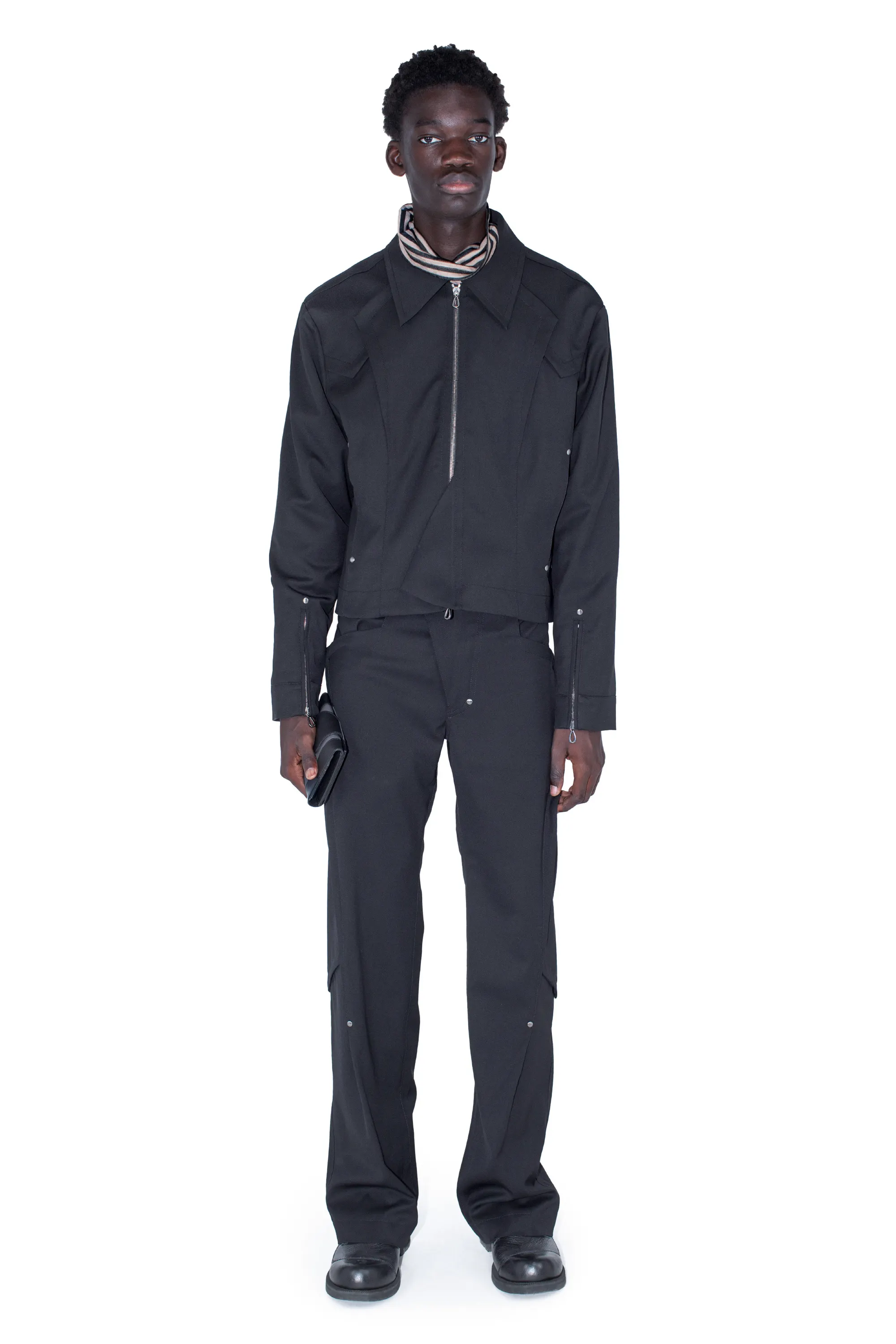 KRANER CROPPED BLOUSON - CROW BLACK – KIKO KOSTADINOV