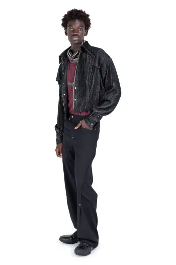 KRANER CROPPED BLOUSON - CROW BLACK – KIKO KOSTADINOV