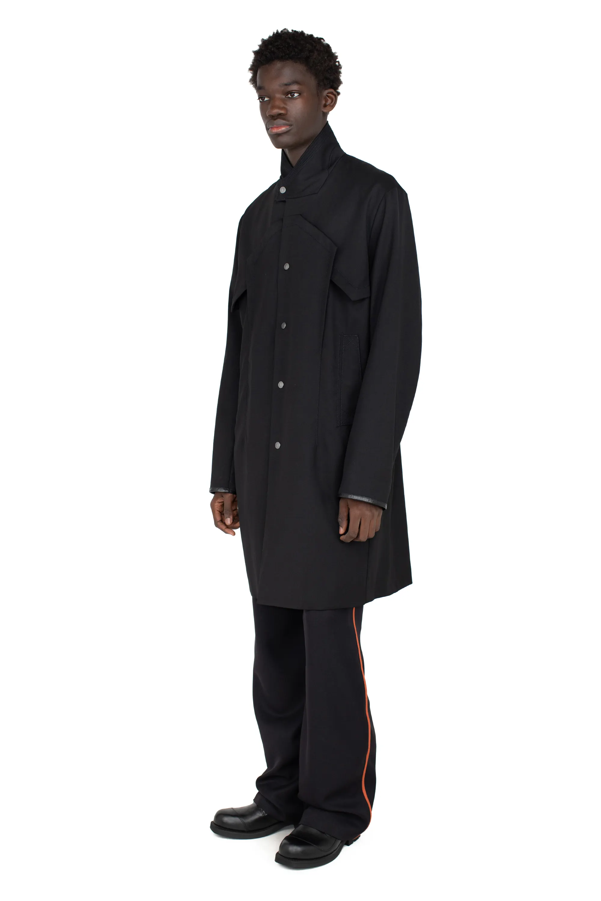 KIKO KOSTADINOV KRANER WOOL COAT - CROW BLACK