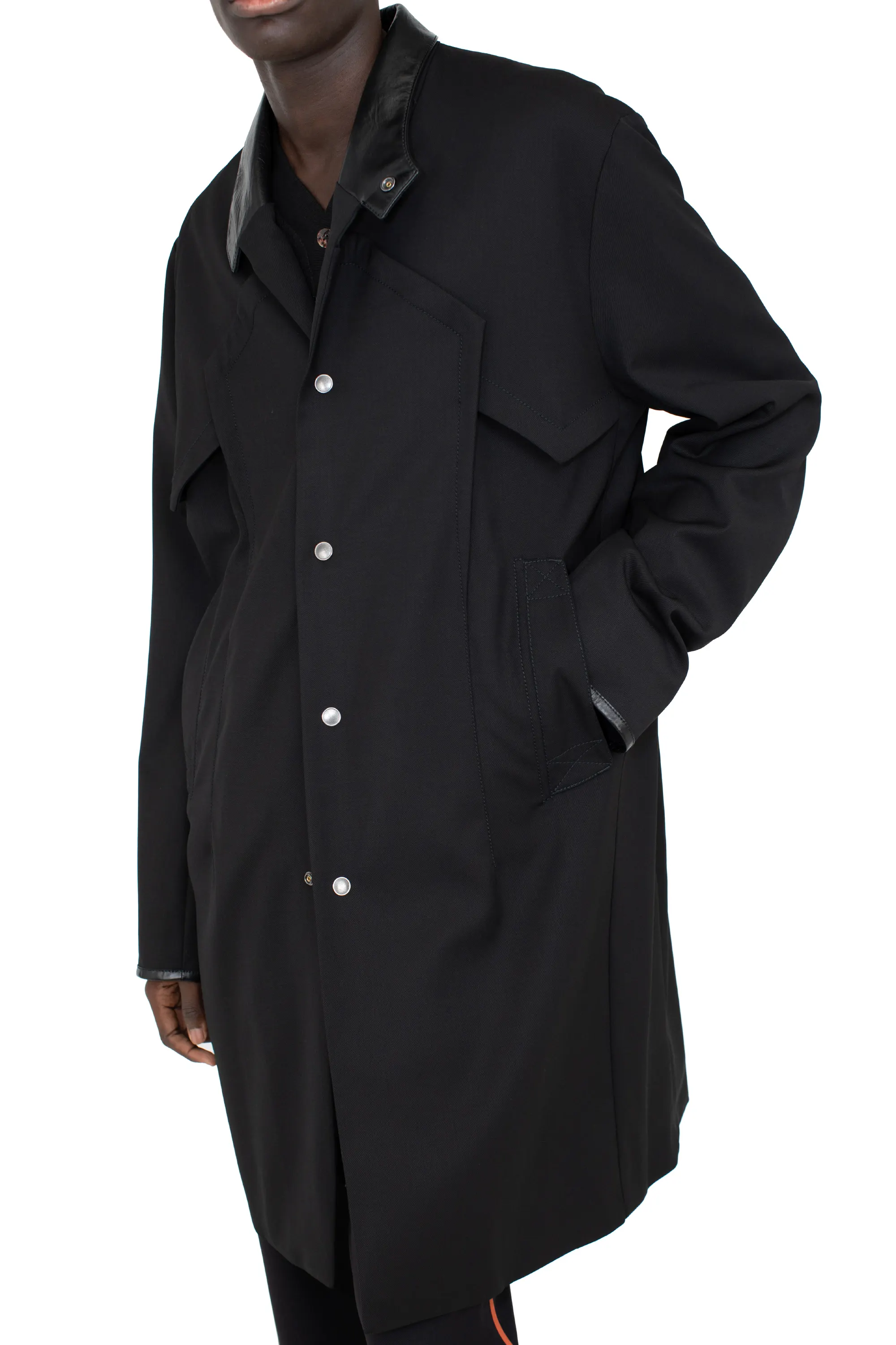 KIKO KOSTADINOV KRANER WOOL COAT - CROW BLACK