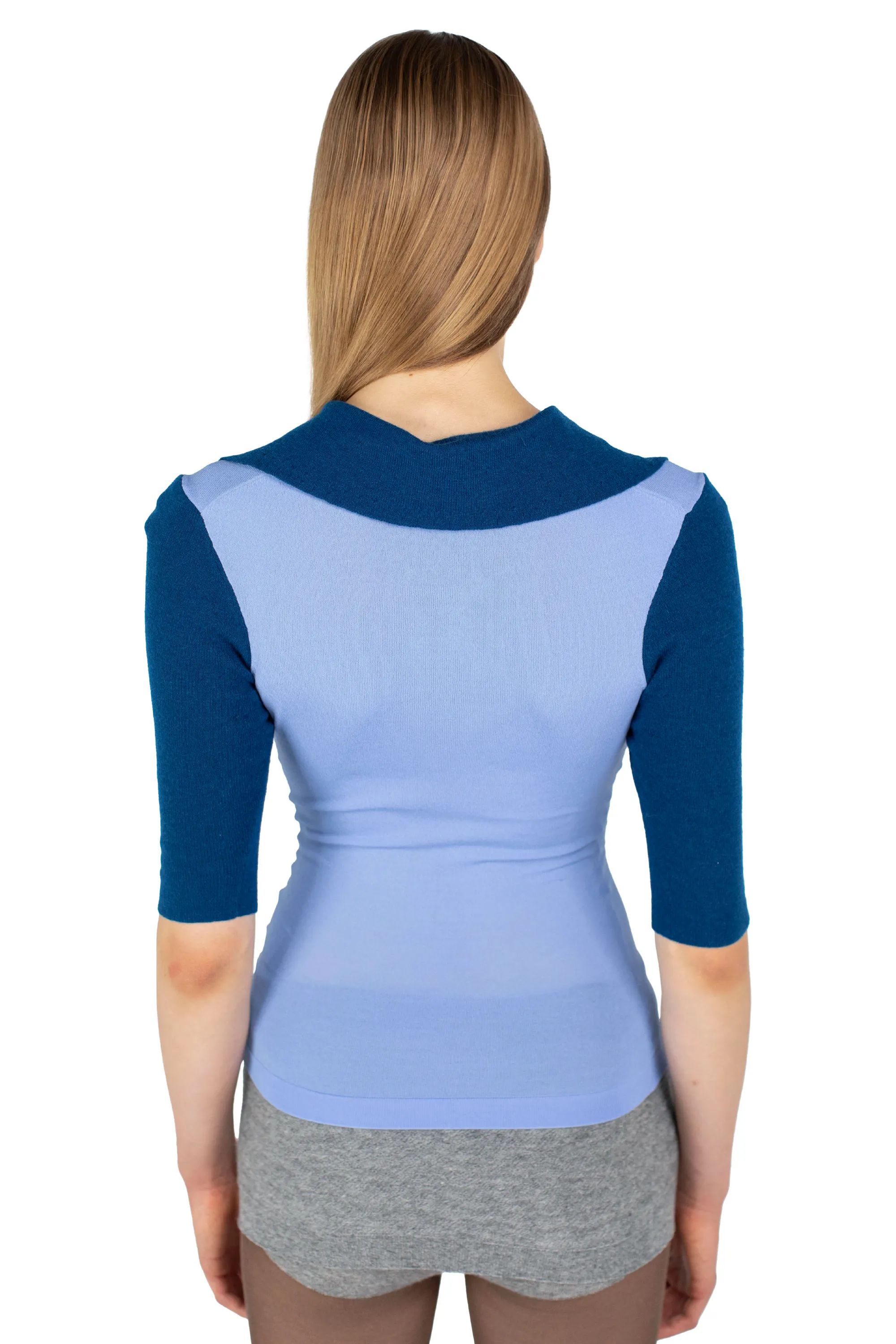 KIKO KOSTADINOV LARISSA KNIT POLO - SKY BLUE