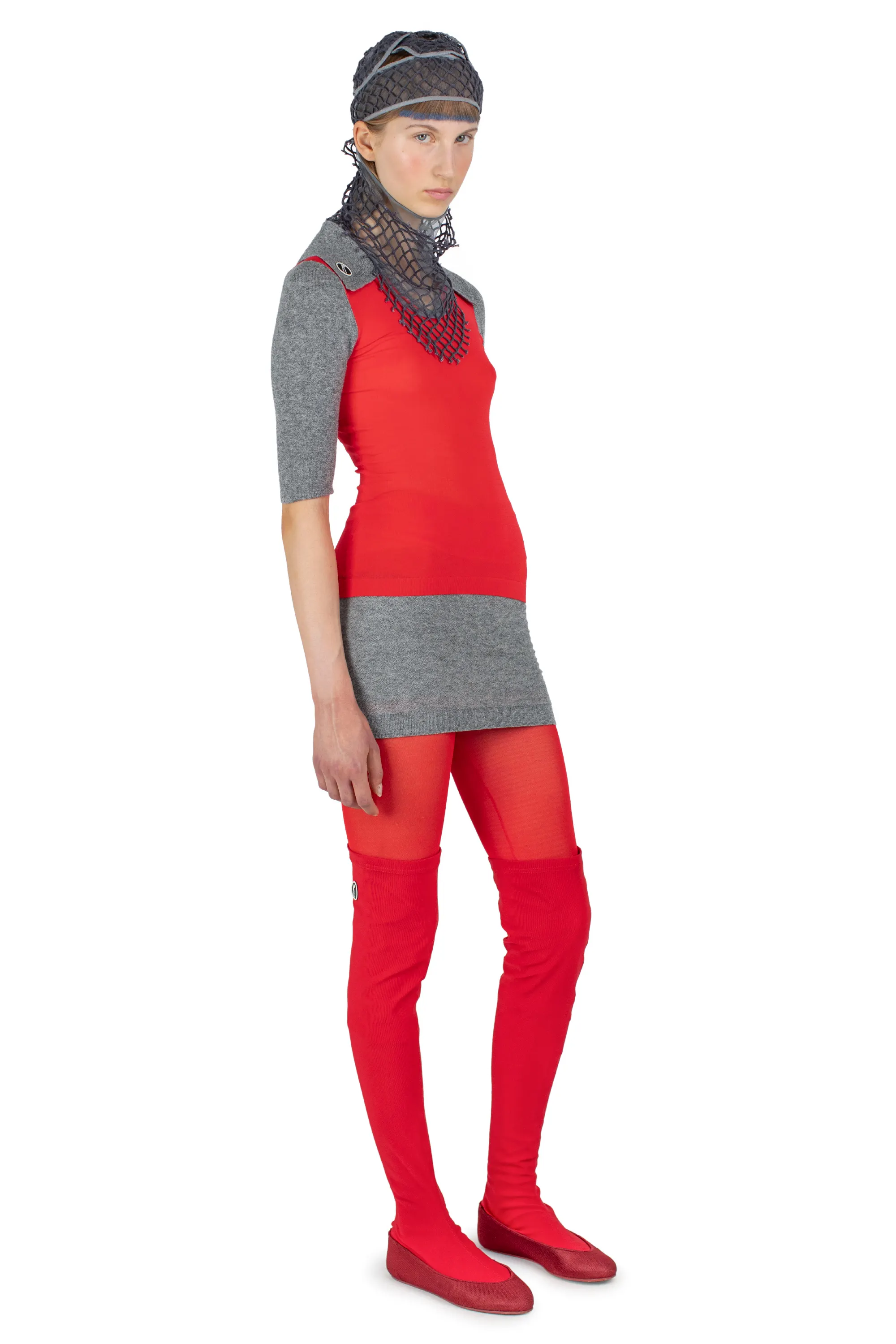 KIKO KOSTADINOV LARISSA KNIT POLO - VERMILLION RED