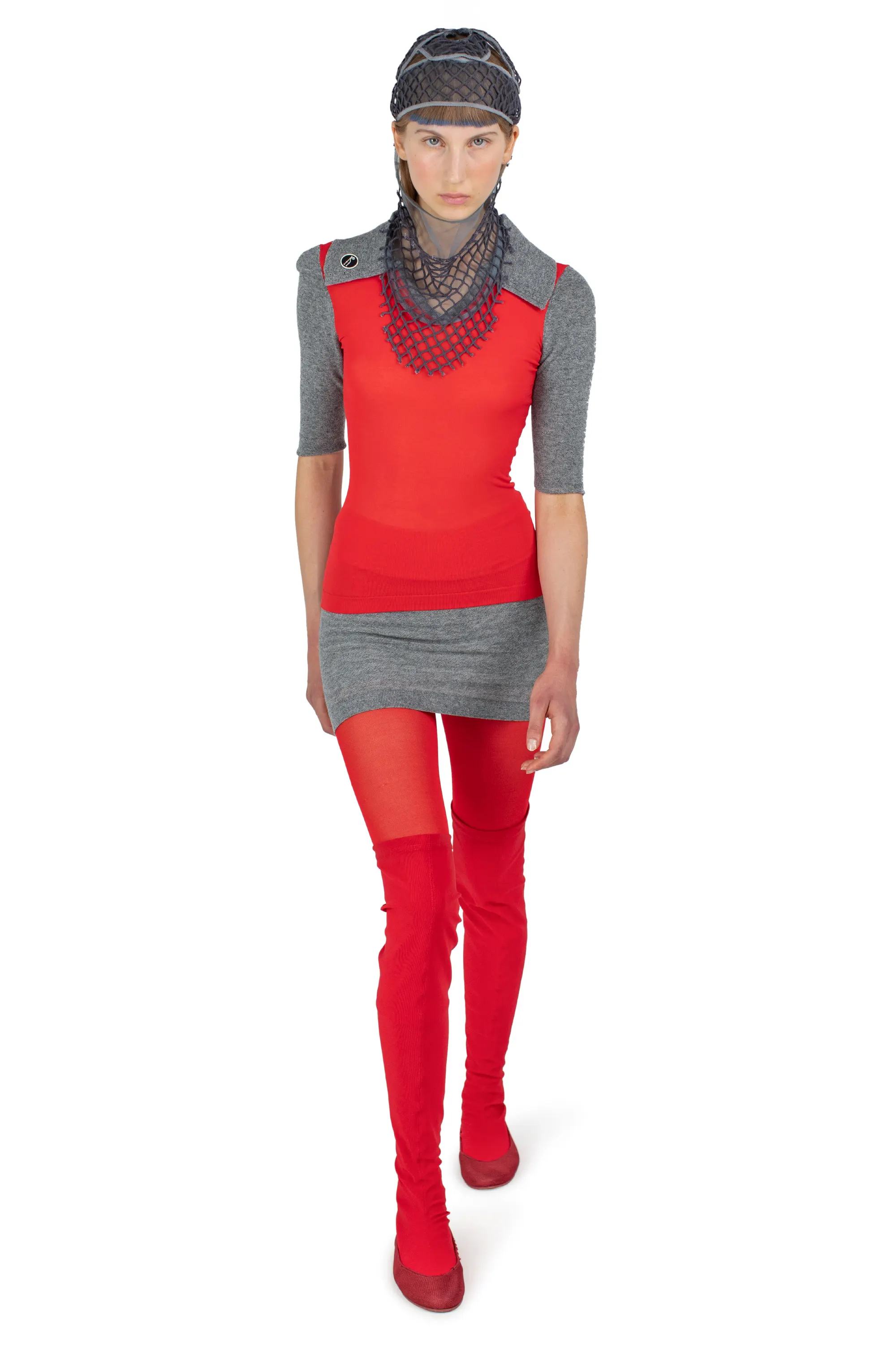 KIKO KOSTADINOV LARISSA KNIT POLO - VERMILLION RED