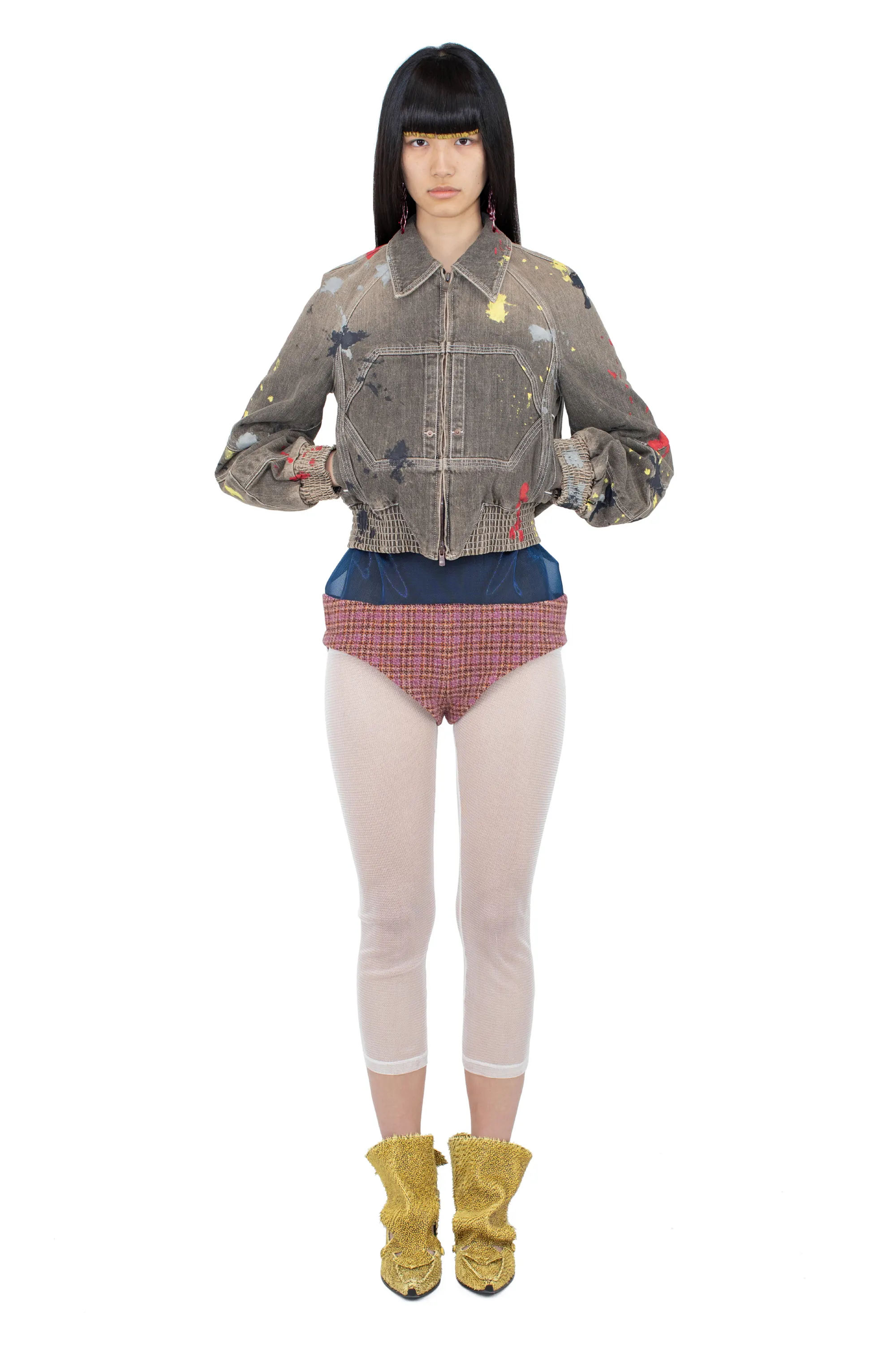 KIKO KOSTADINOV LAUTERBACH SHORTS - ROSEWOOD TWEED