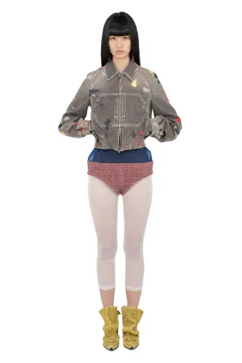 KIKO KOSTADINOV LAUTERBACH SHORTS - ROSEWOOD TWEED