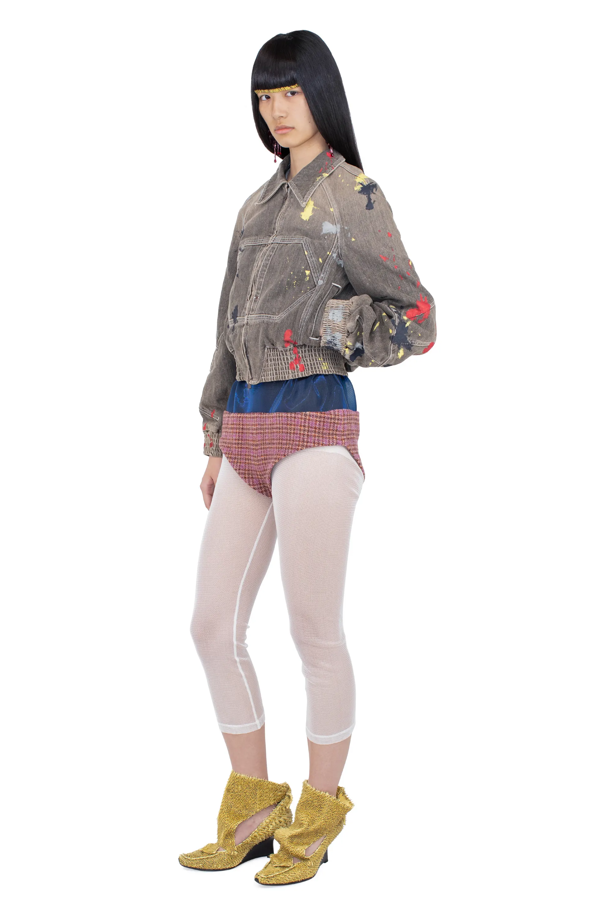 KIKO KOSTADINOV LAUTERBACH SHORTS - ROSEWOOD TWEED