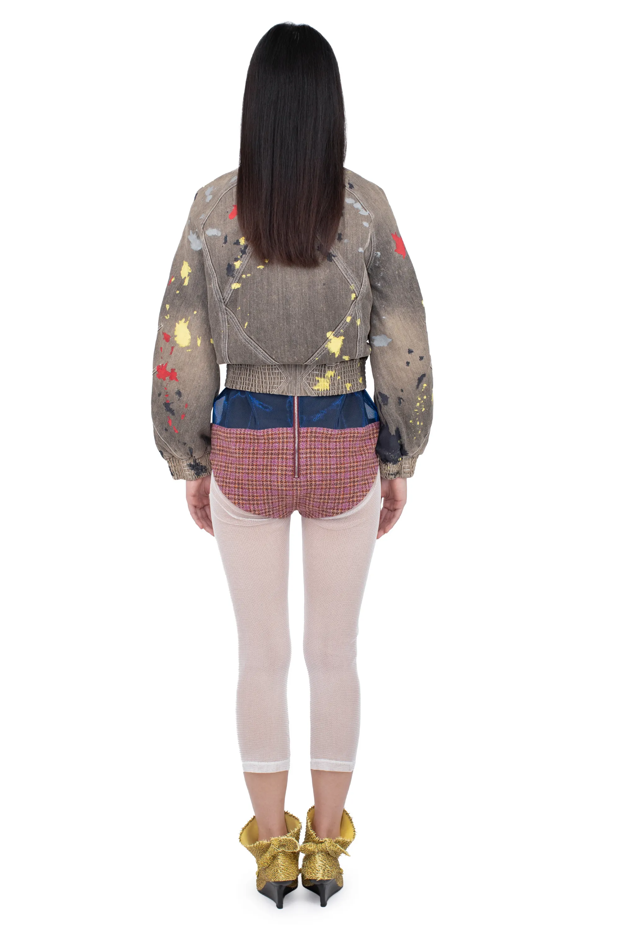 KIKO KOSTADINOV LAUTERBACH SHORTS - ROSEWOOD TWEED