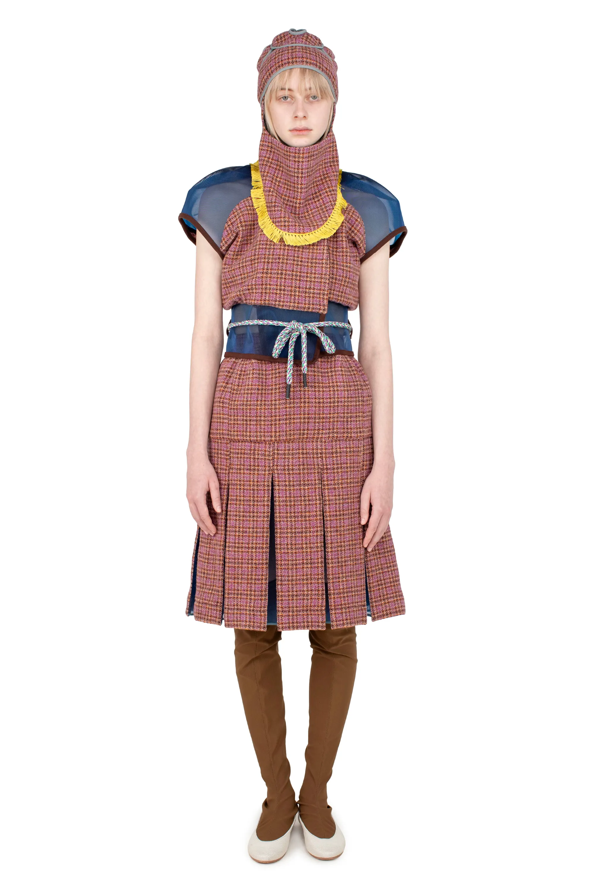 KIKO KOSTADINOV LAUTERBACH SKIRT - ROSEWOOD TWEED