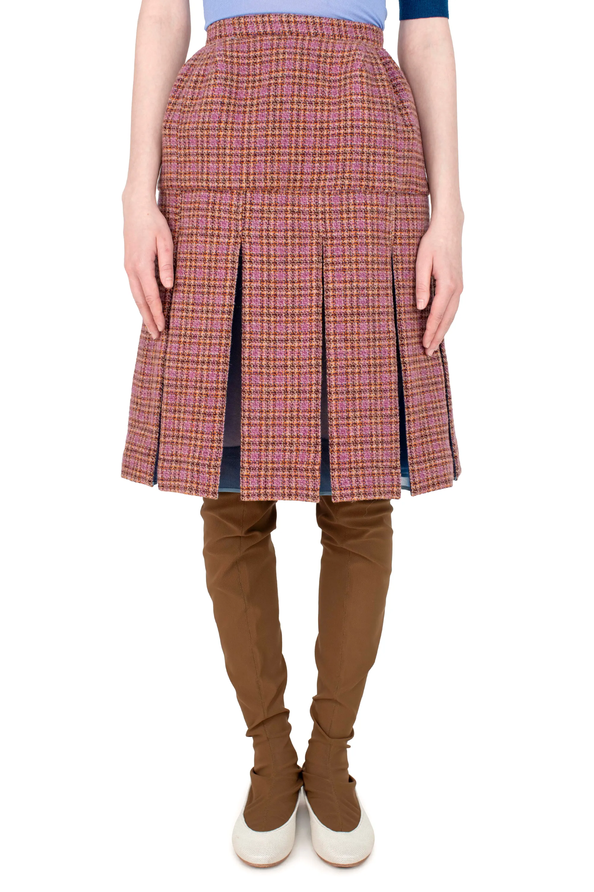 KIKO KOSTADINOV LAUTERBACH SKIRT - ROSEWOOD TWEED