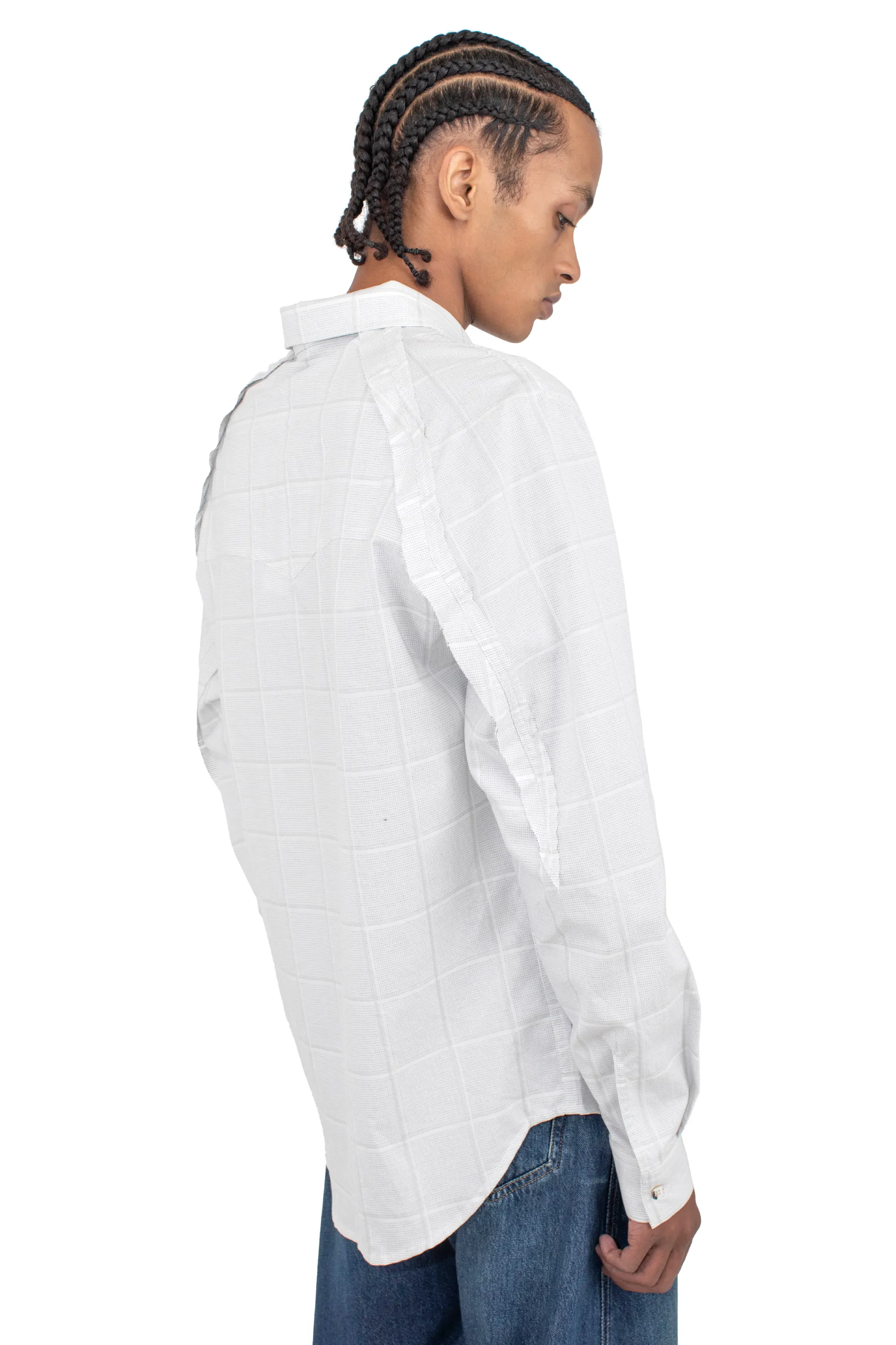 KIKO KOSTADINOV LEVI'S ANDY PATTERN SHIRT - LIGHT GREY
