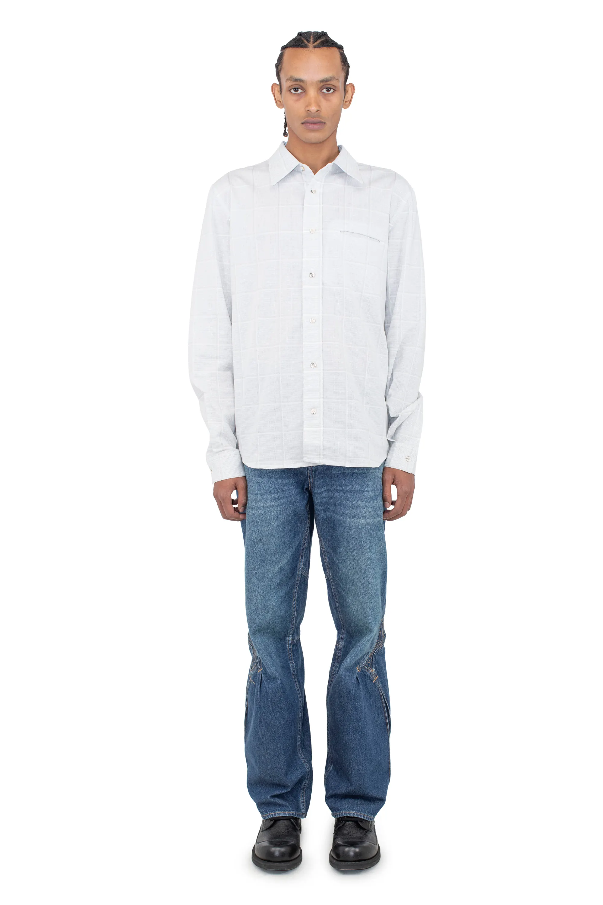 KIKO KOSTADINOV LEVI'S ANDY PATTERN SHIRT - LIGHT GREY