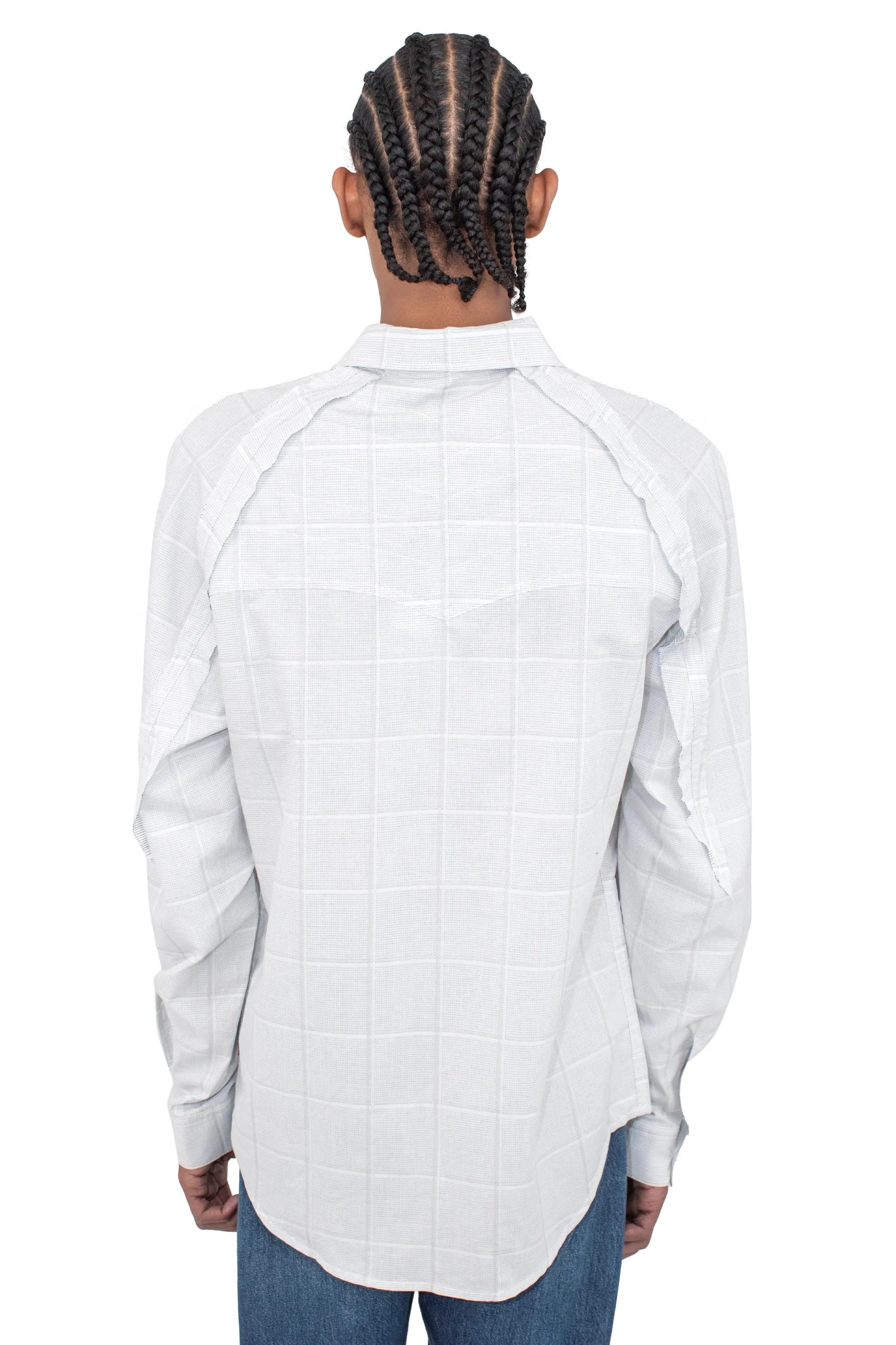 KIKO KOSTADINOV LEVI'S ANDY PATTERN SHIRT - LIGHT GREY