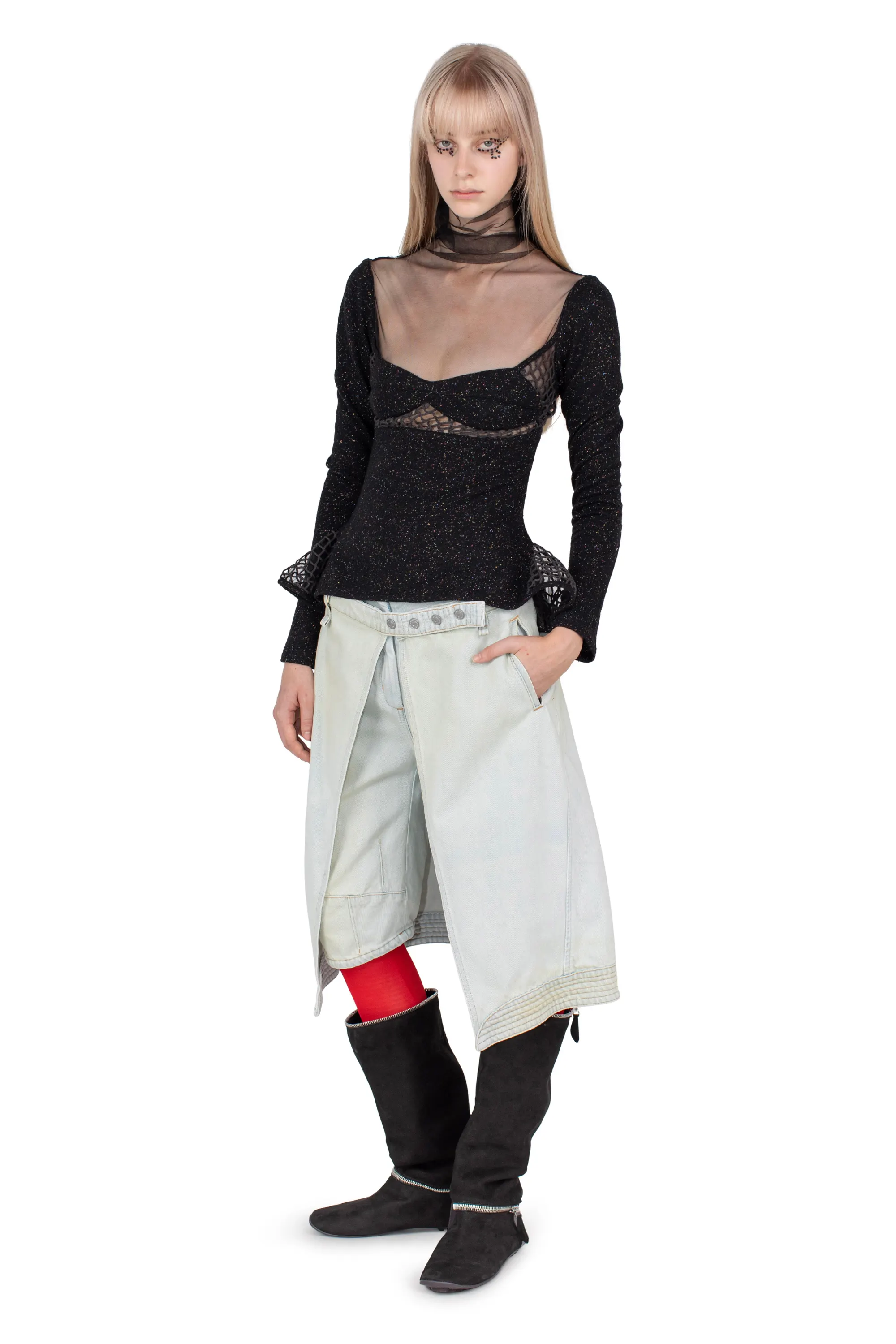 KIKO KOSTADINOV LEVI'S CARINA APRON SHORTS - LUPIN