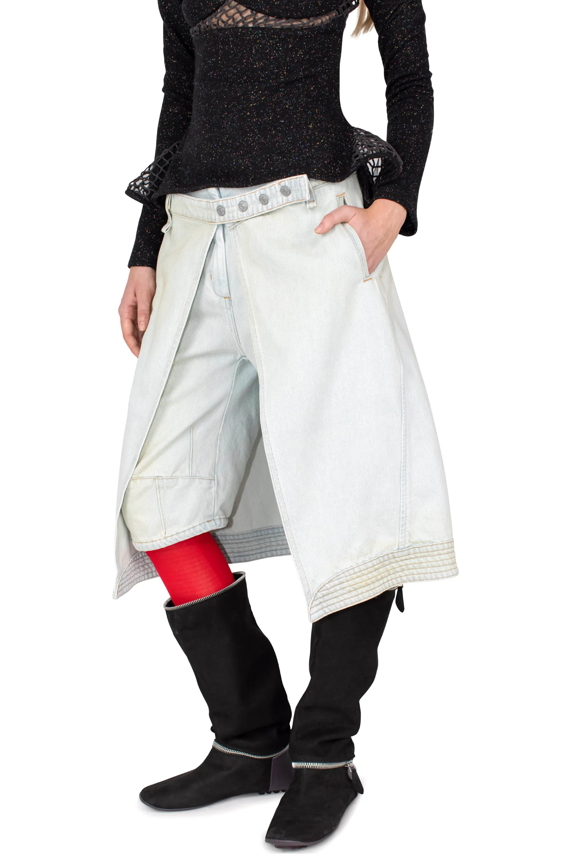 KIKO KOSTADINOV LEVI'S CARINA APRON SHORTS - LUPIN