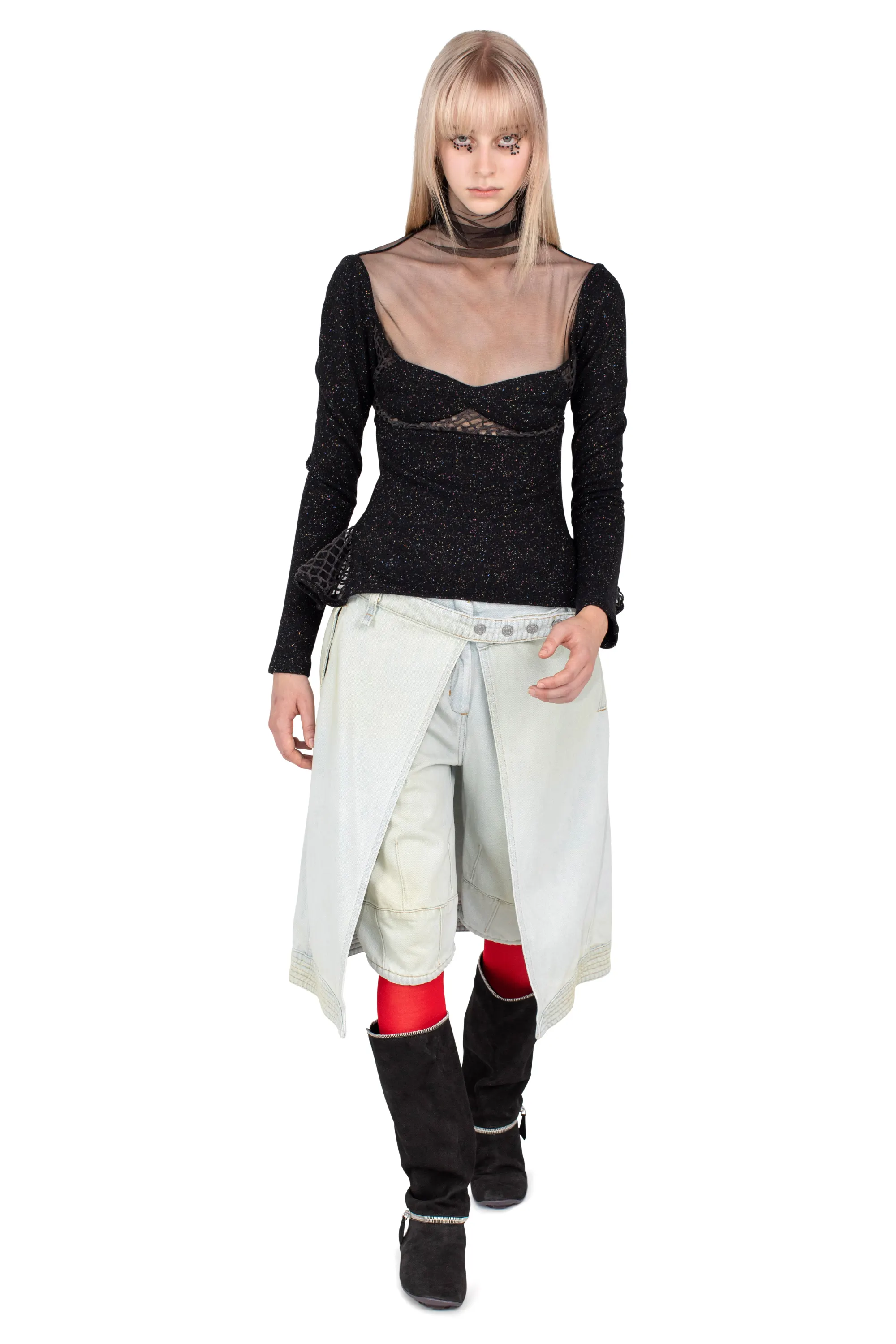 KIKO KOSTADINOV LEVI'S CARINA APRON SHORTS - LUPIN