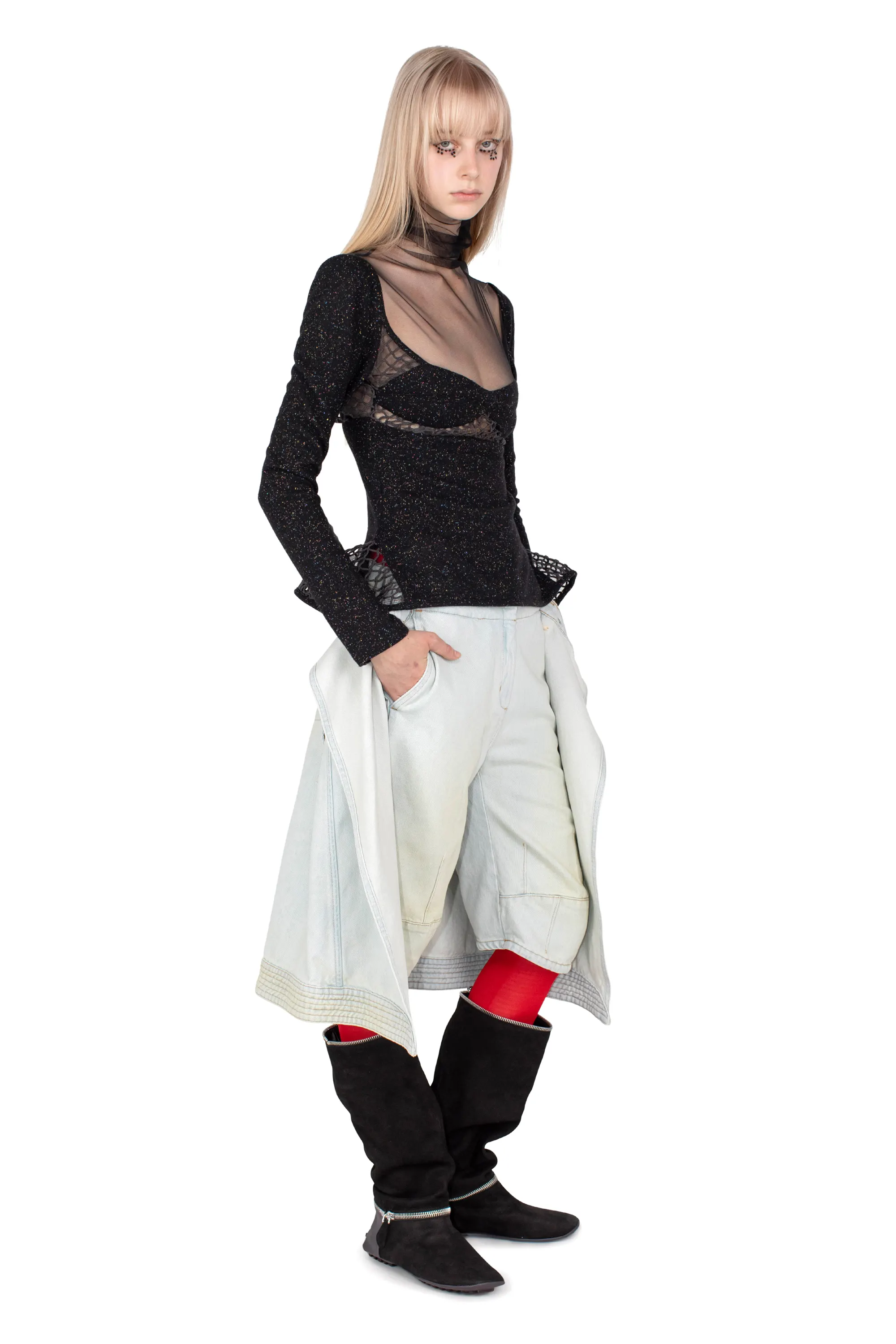 KIKO KOSTADINOV LEVI'S CARINA APRON SHORTS - LUPIN
