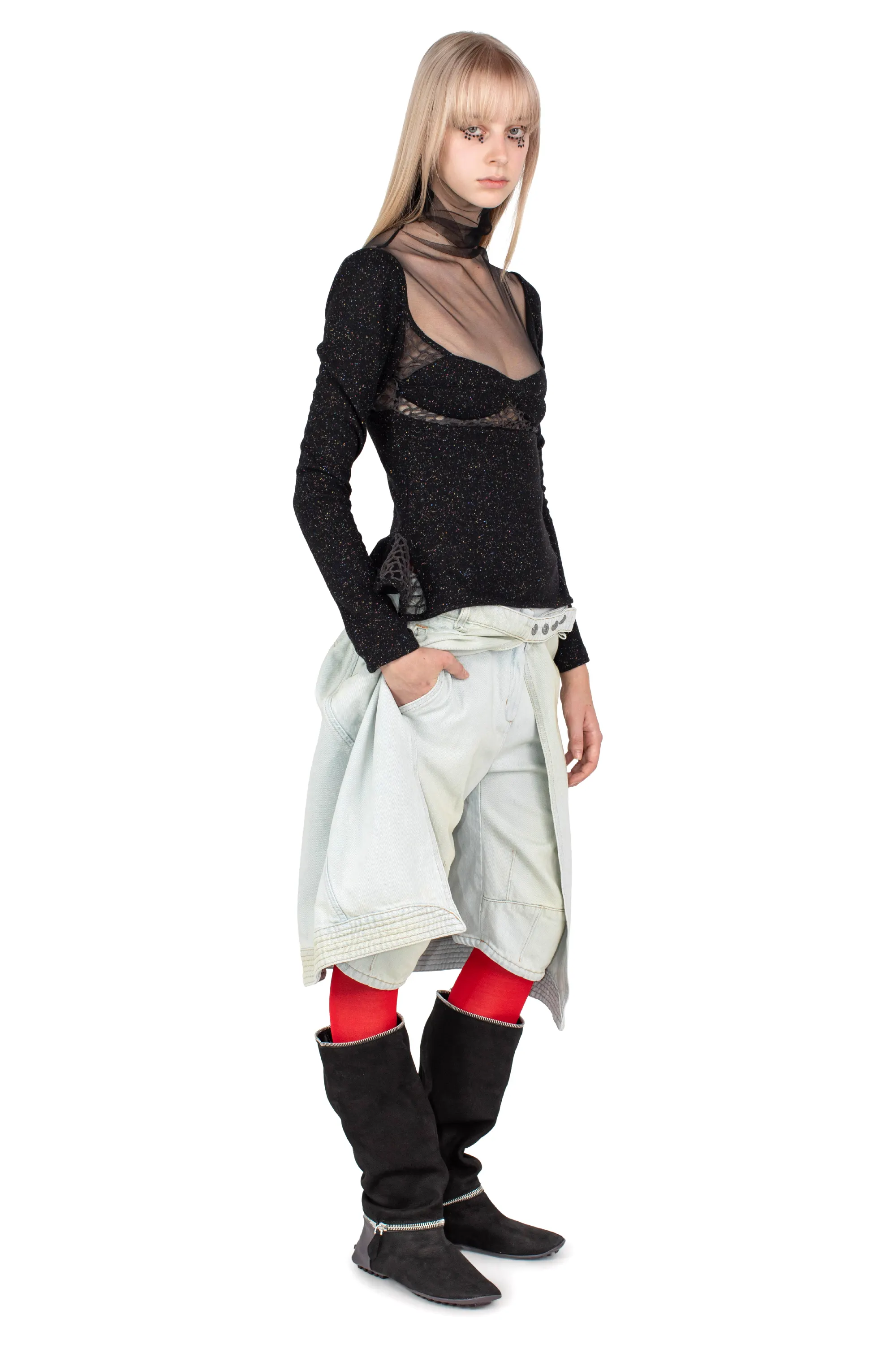 KIKO KOSTADINOV LEVI'S CARINA APRON SHORTS - LUPIN