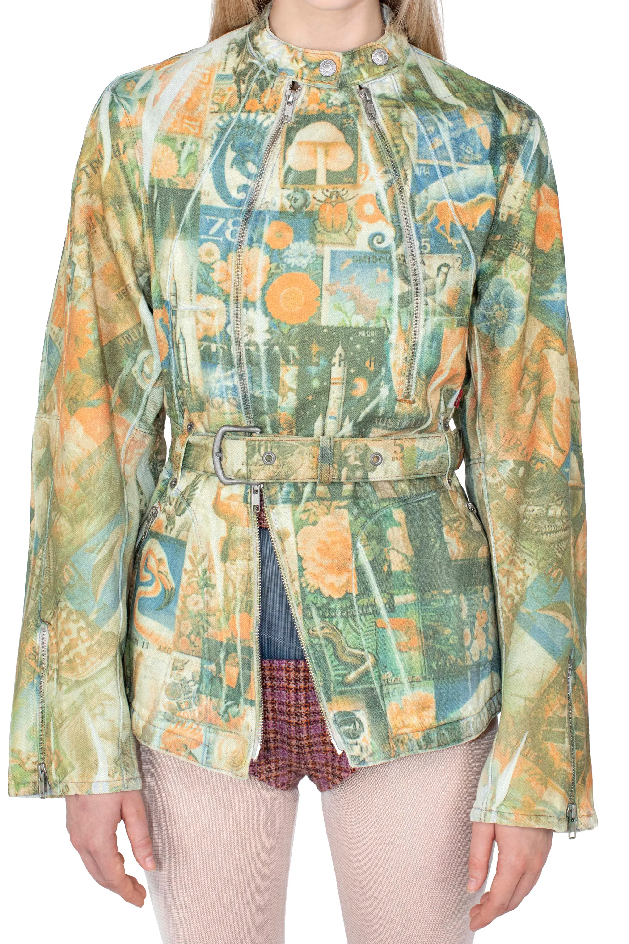 KIKO KOSTADINOV LEVI'S CARINA WAISTED JACKET - POST PRINT