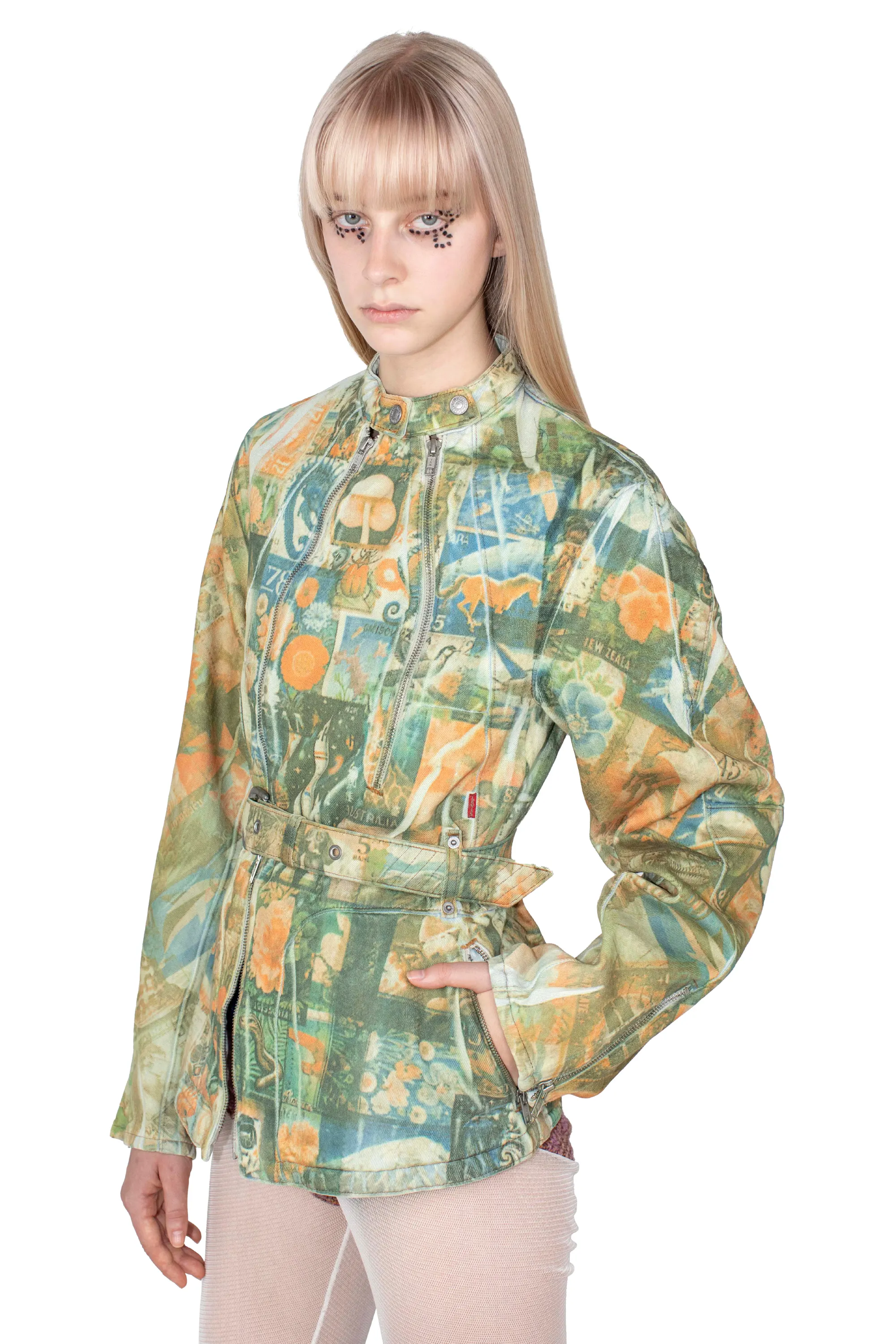 KIKO KOSTADINOV LEVI'S CARINA WAISTED JACKET - POST PRINT